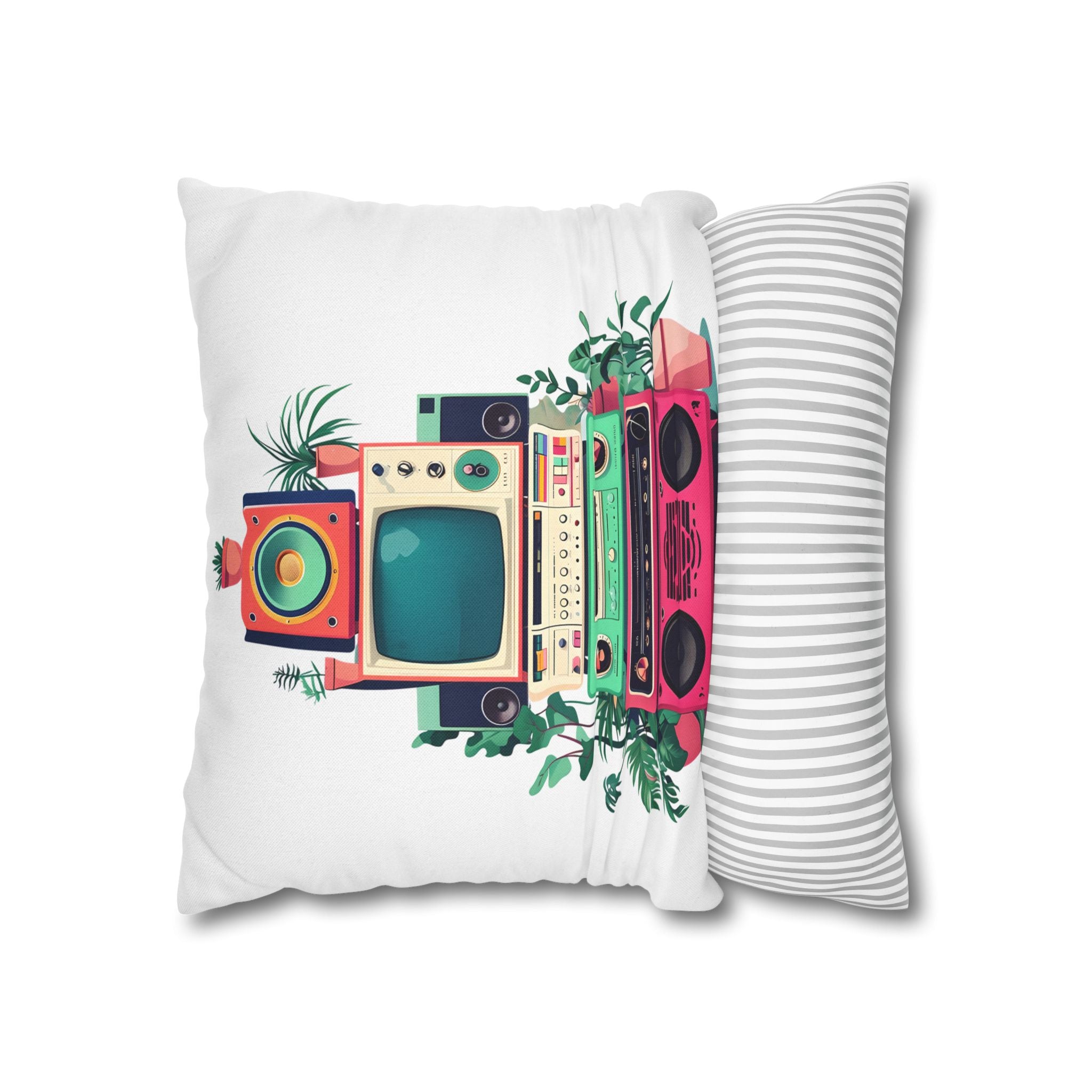 Spun Polyester Square Pillowcase