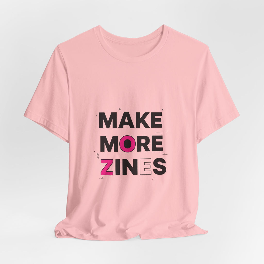MAKE MORE ZINES Tee | ransom collage shirt, zine style cutout letters