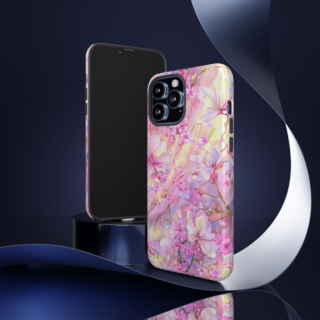 Floral Elegance Tough Phone Case – Dual-Layer Protection for iPhone 17/16/15 & Samsung | Glossy or Matte Finish | Morphesa