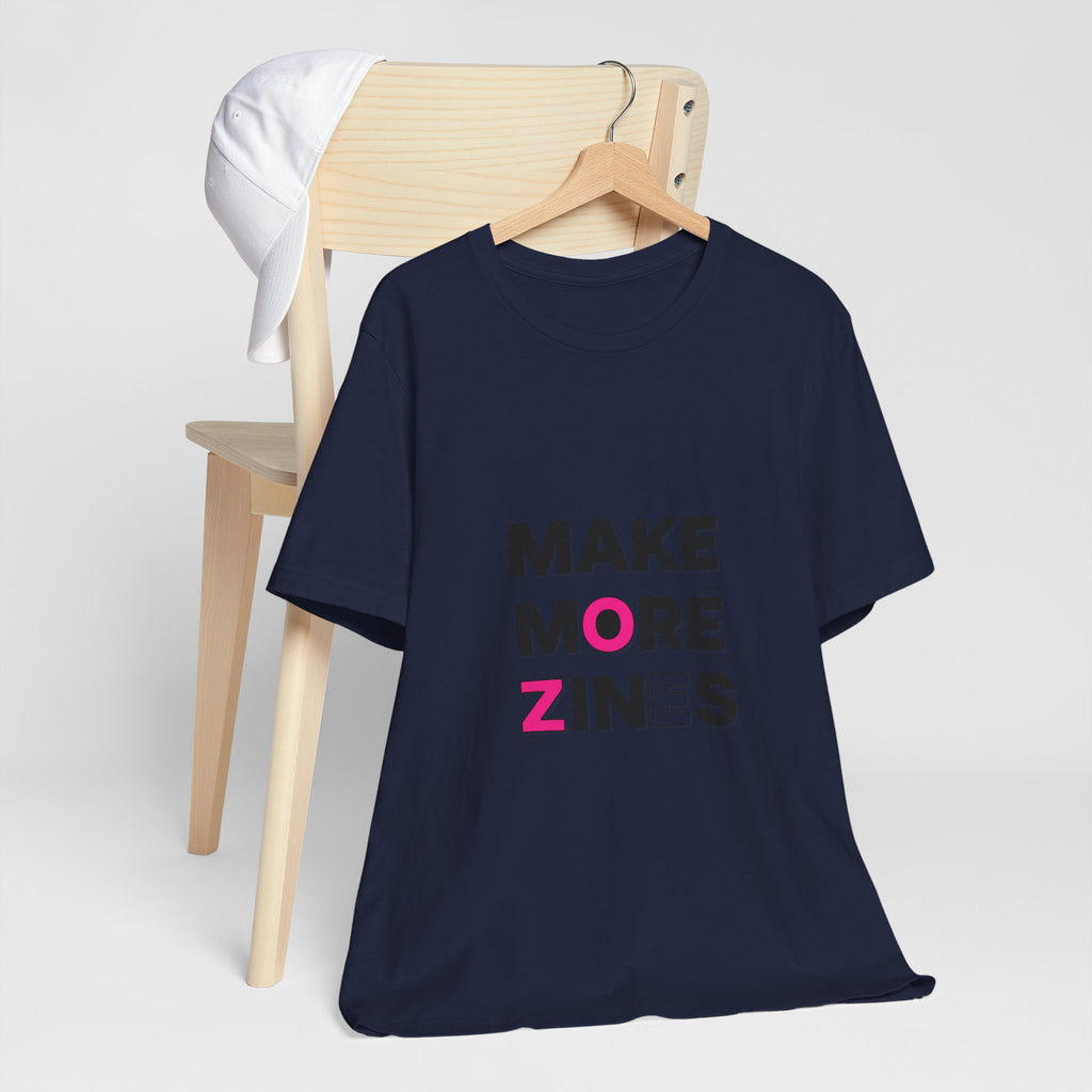MAKE MORE ZINES Tee | ransom collage shirt, zine style cutout letters