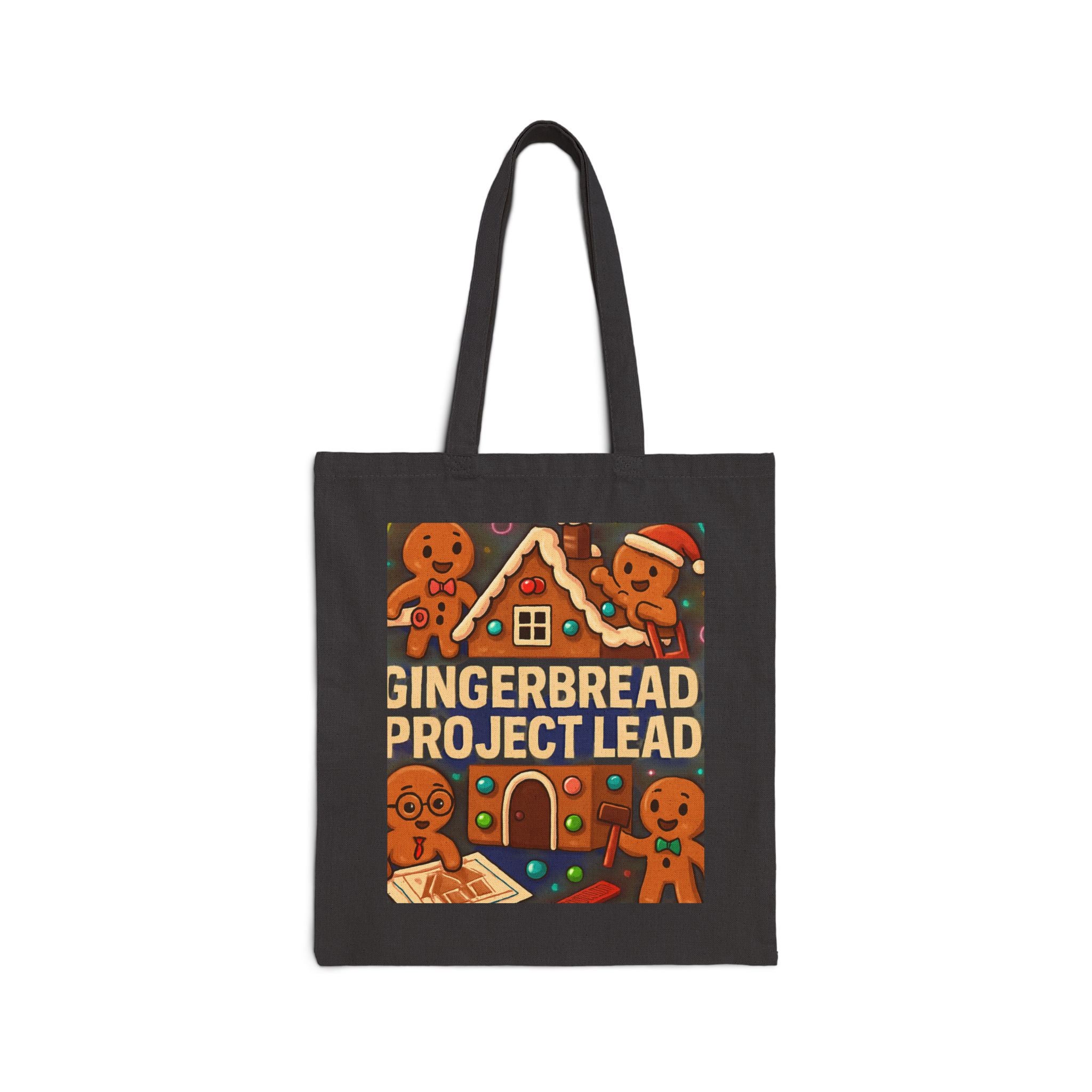 Gingerbread House Tote Bag — Holiday Cookie Market Canvas Tote