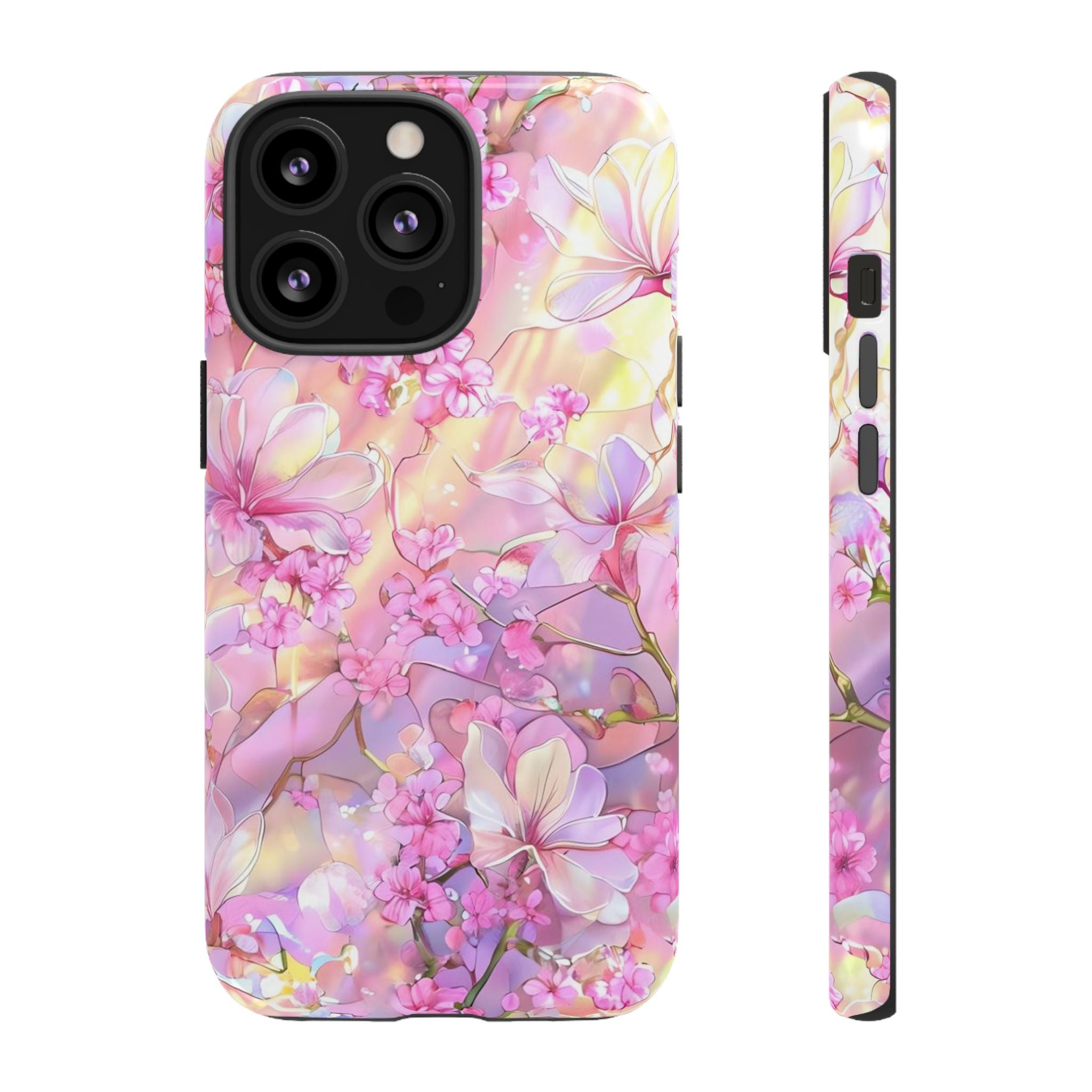Floral Elegance Tough Phone Case – Dual-Layer Protection for iPhone 17/16/15 & Samsung | Glossy or Matte Finish | Morphesa