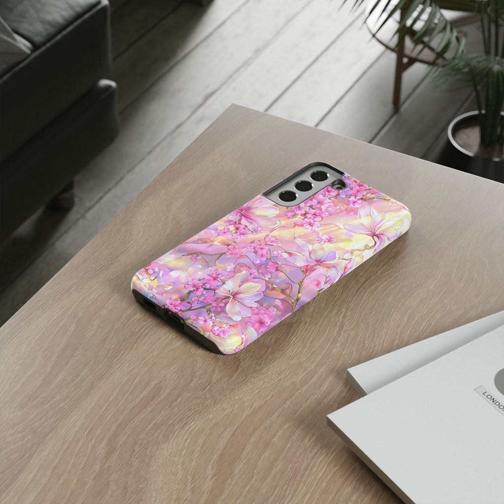 Floral Elegance Tough Phone Case – Dual-Layer Protection for iPhone 17/16/15 & Samsung | Glossy or Matte Finish | Morphesa