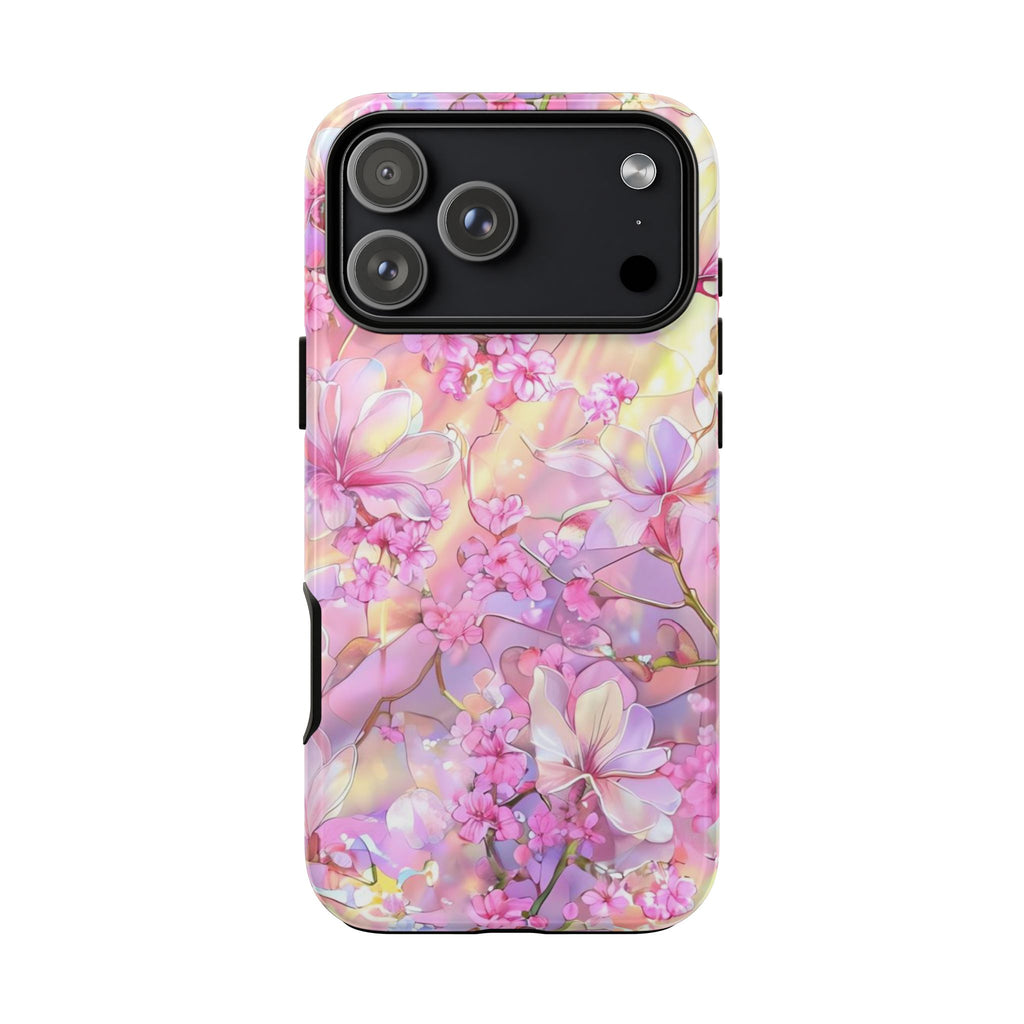 Floral Elegance Tough Phone Case – Dual-Layer Protection for iPhone 17/16/15 & Samsung | Glossy or Matte Finish | Morphesa