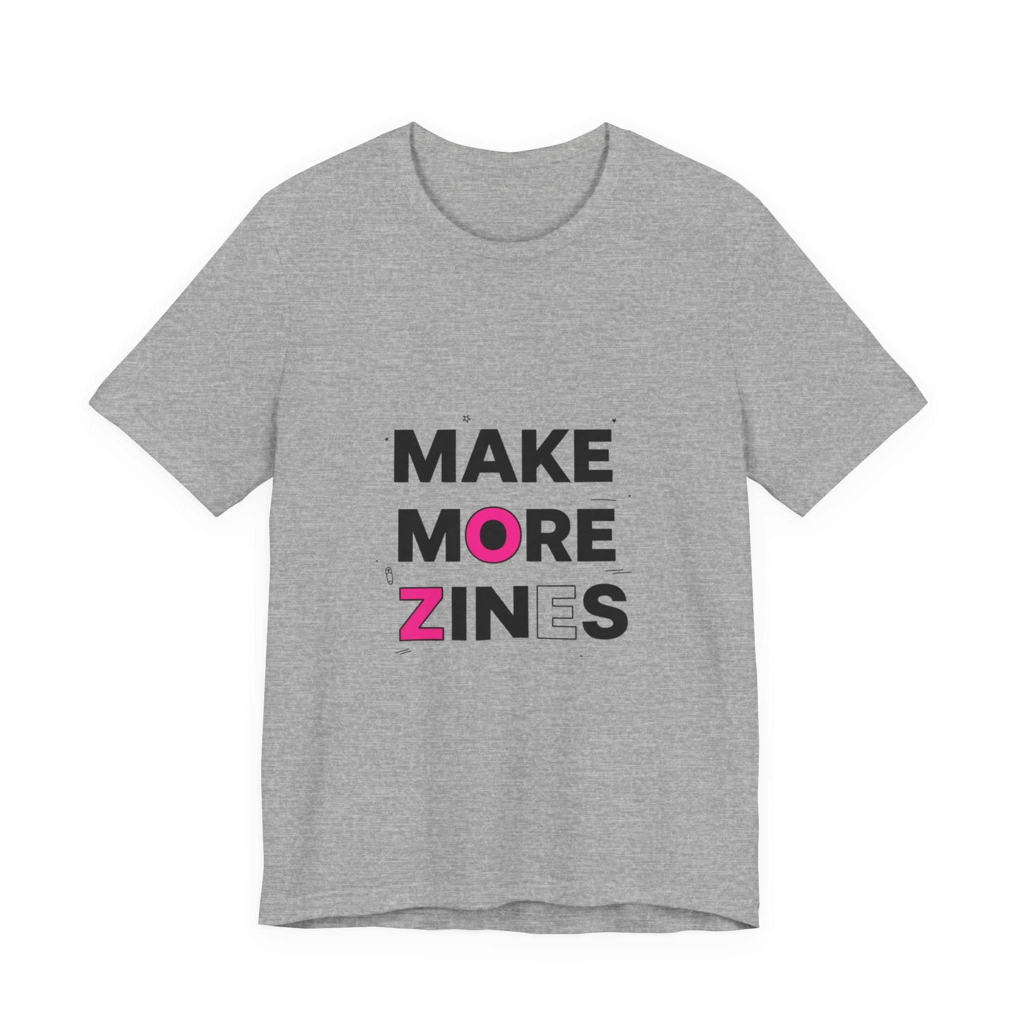 MAKE MORE ZINES Tee | ransom collage shirt, zine style cutout letters