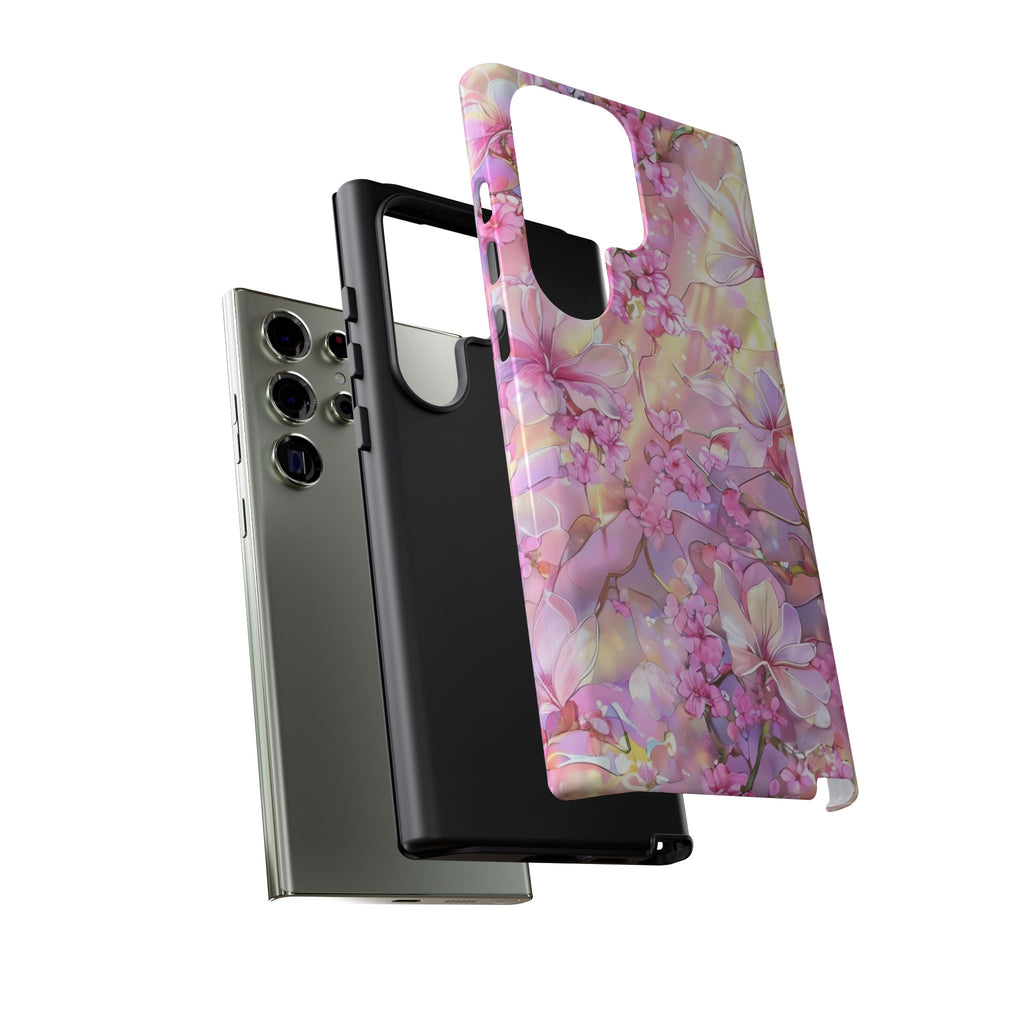 Floral Elegance Tough Phone Case – Dual-Layer Protection for iPhone 17/16/15 & Samsung | Glossy or Matte Finish | Morphesa