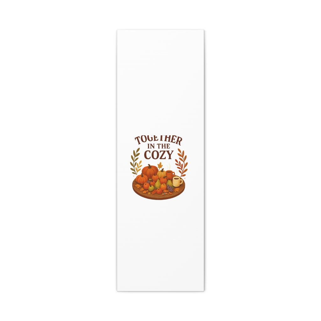 Fall Harvest Cozy Canvas Wall Art – "In The Cozy" Pumpkin & Coffee Autumn Decor