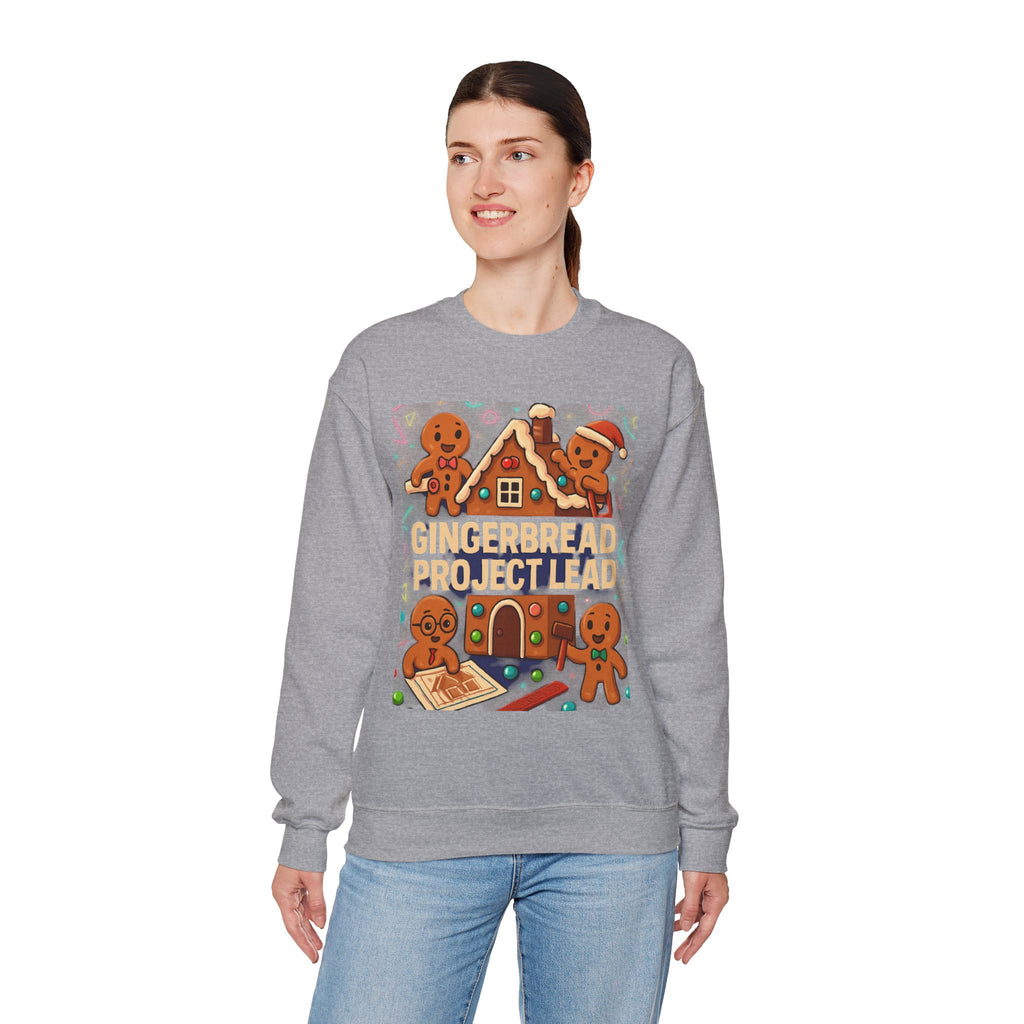 Gingerbread Project Lab Sweatshirt — Cute Holiday Cookie House Crewneck