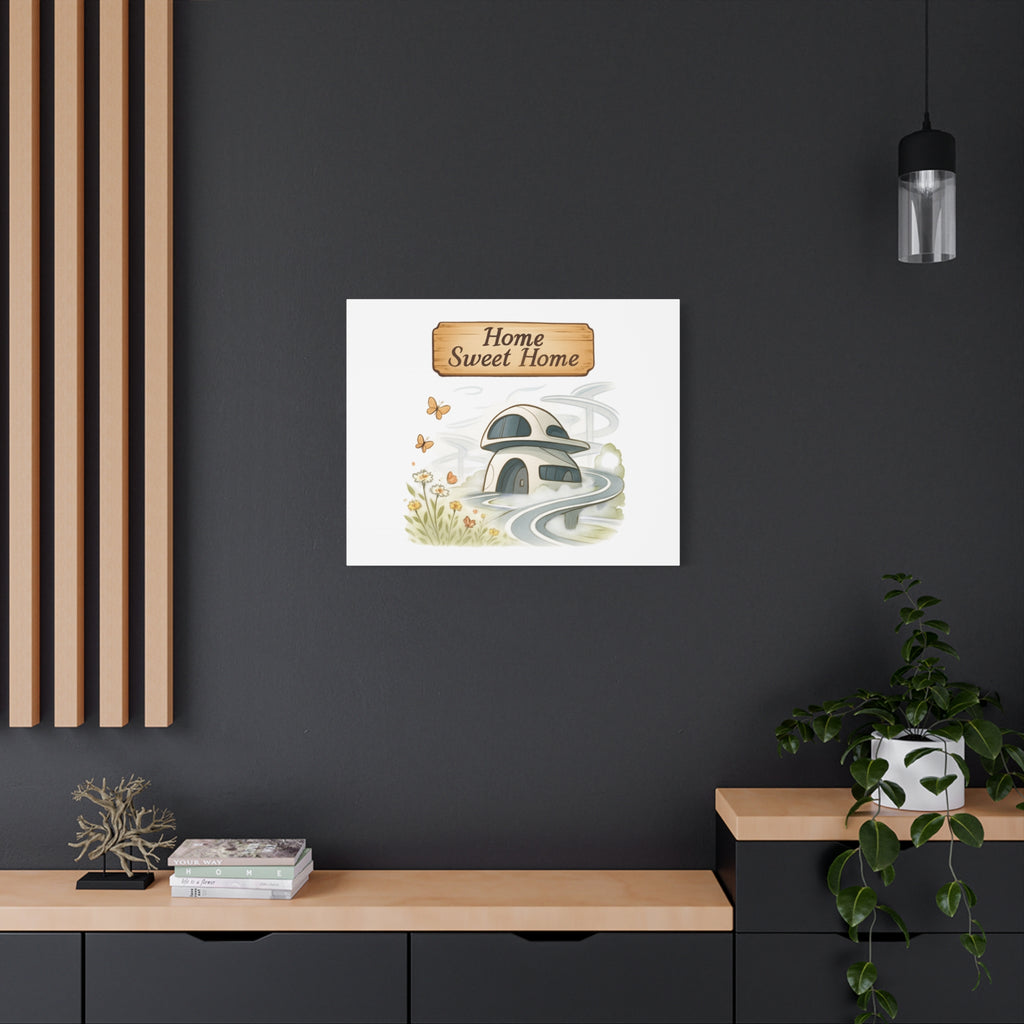 Home Sweet Home Canvas Wall Art — Cozy Cottage Matte Stretched Canvas