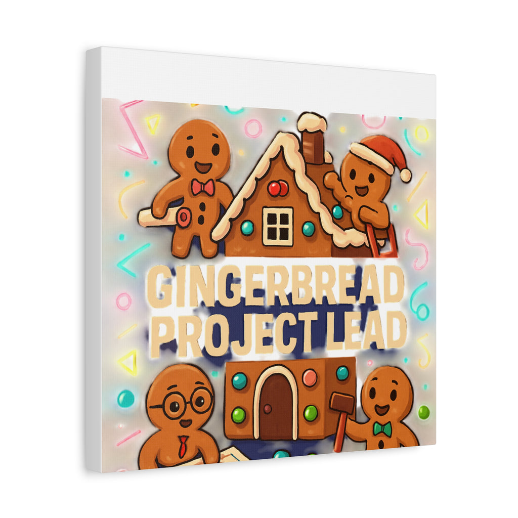 Gingerbread Project Lead Canvas Art — Holiday Kitchen Wall Decor