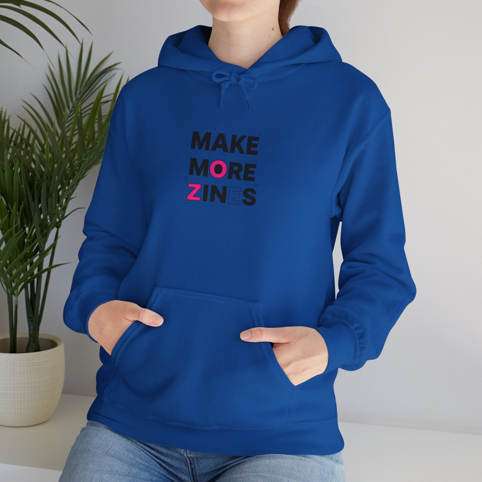 Make More Zines Hoodie | ransom collage, cutout letters design