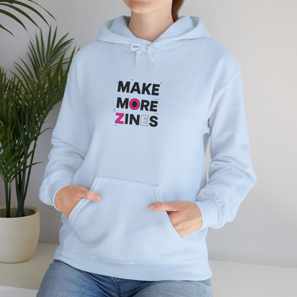 Make More Zines Hoodie | ransom collage, cutout letters design