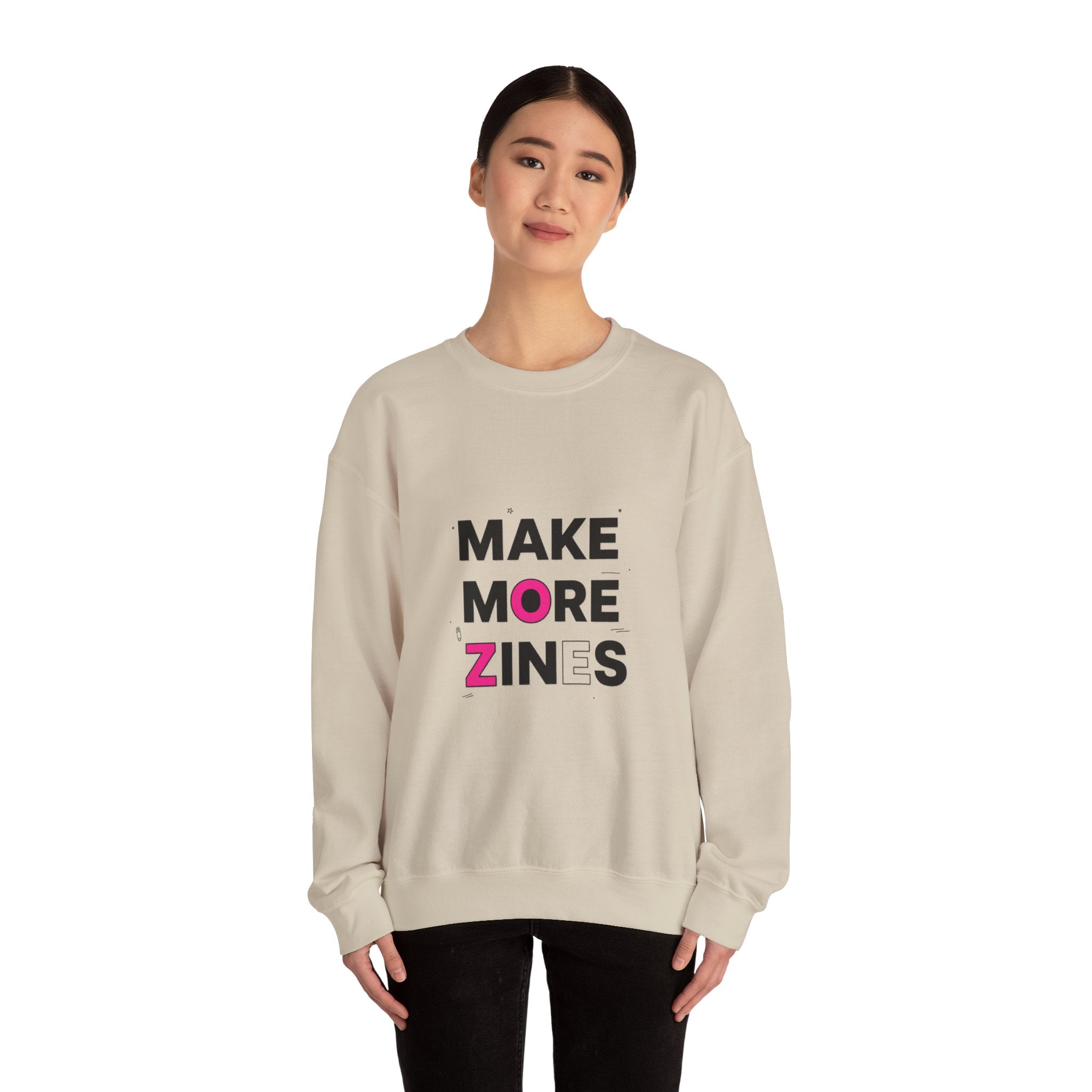 Make More Zines Sweatshirt | ransom collage shirt, zine style tee