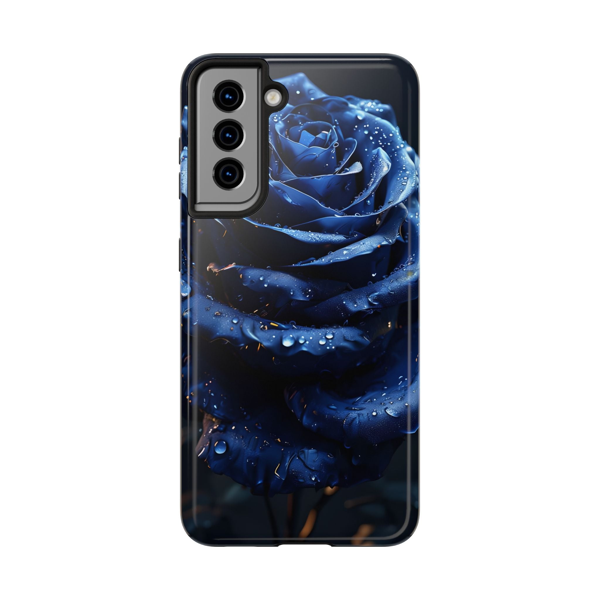 iPhone 17 Pro Max Tough Phone Case - Elegant Blue Rossy Design