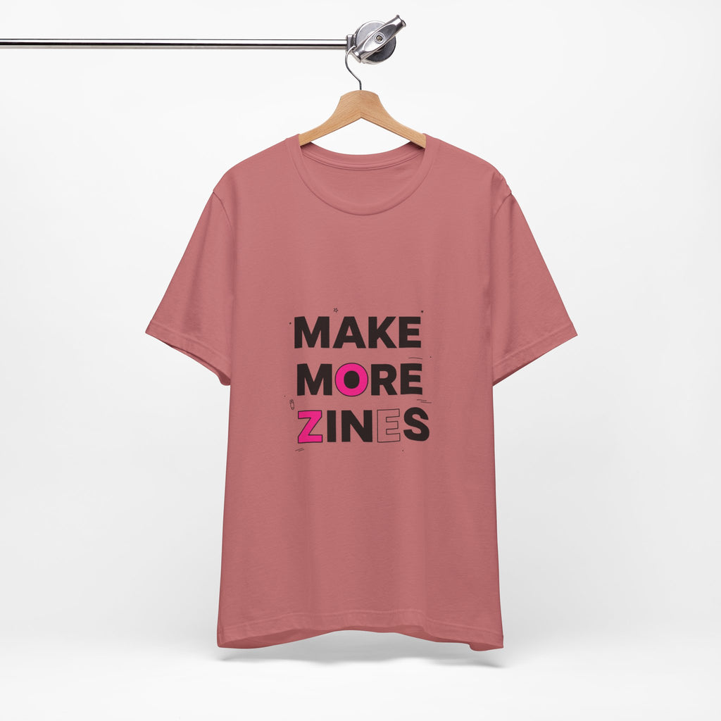 MAKE MORE ZINES Tee | ransom collage shirt, zine style cutout letters