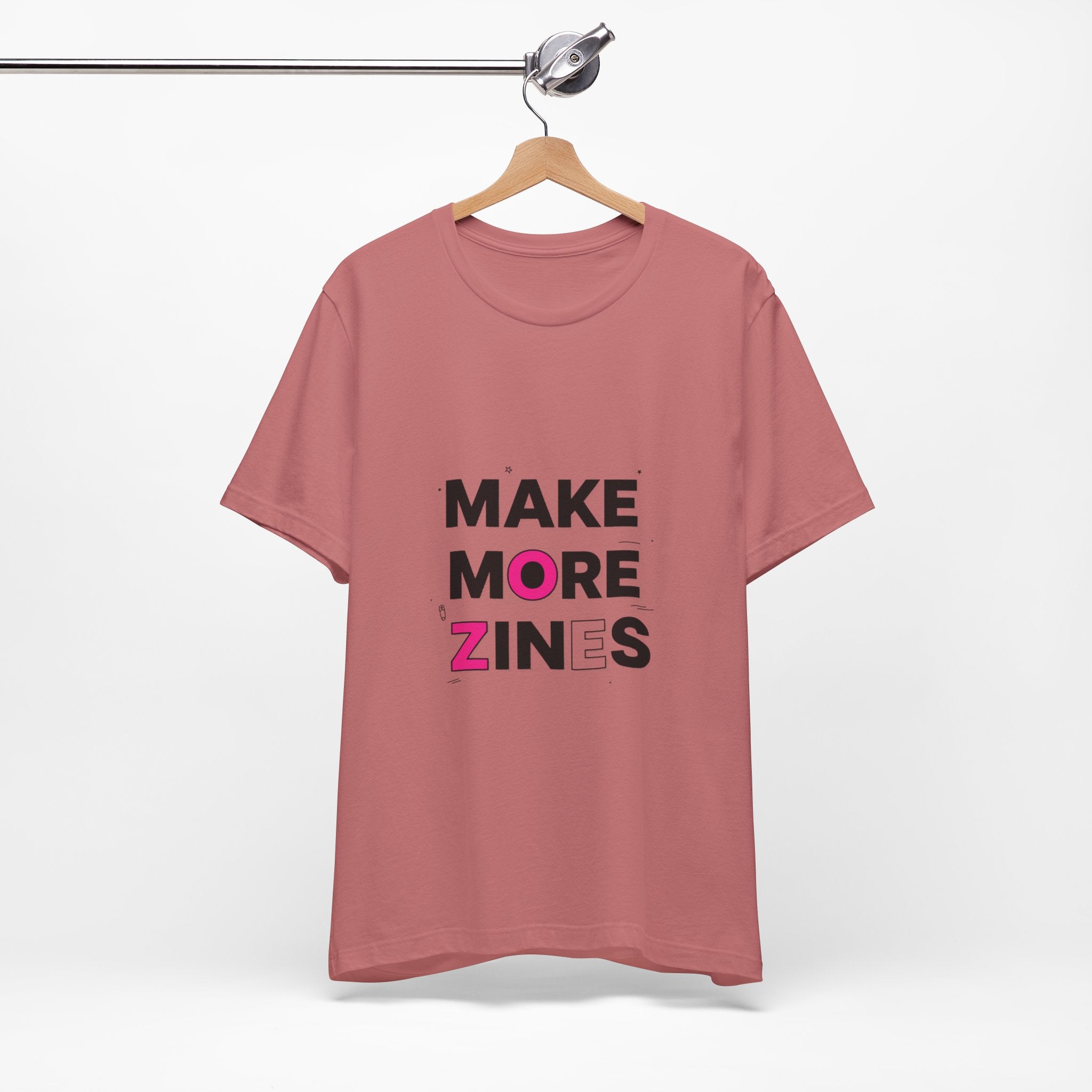 MAKE MORE ZINES Tee | ransom collage shirt, zine style cutout letters