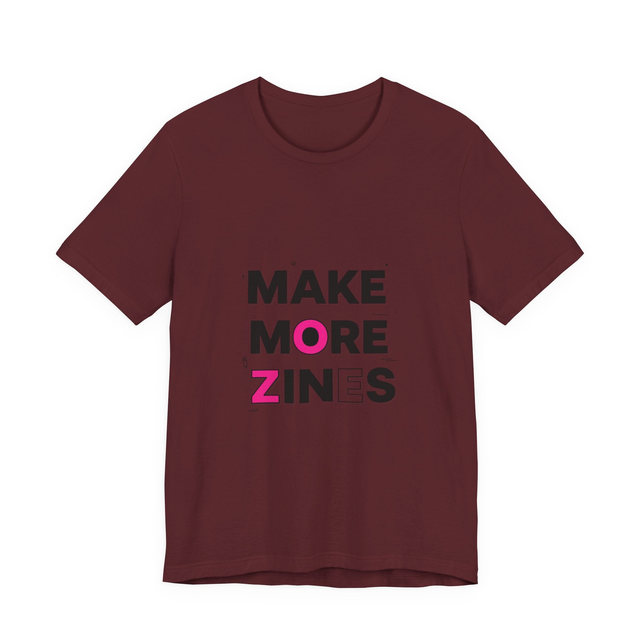 MAKE MORE ZINES Tee | ransom collage shirt, zine style cutout letters