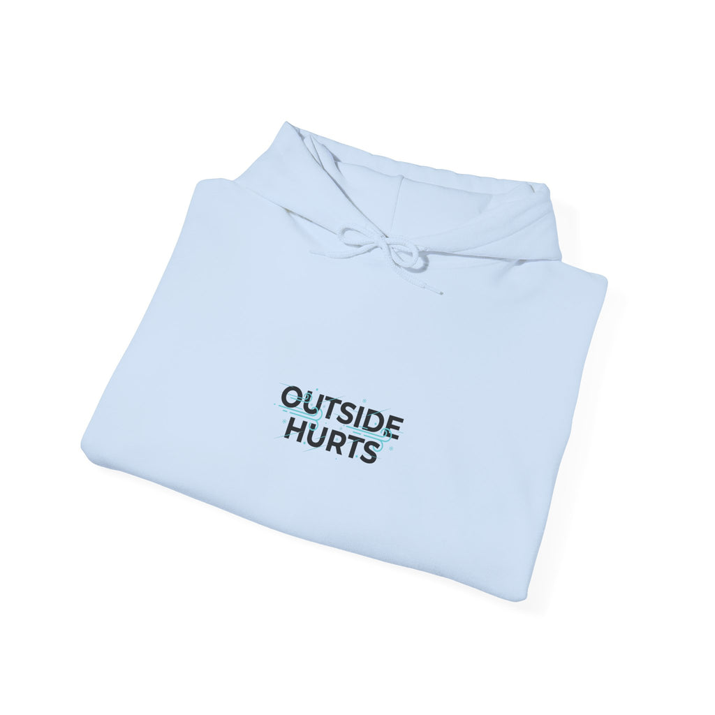 OUTSIDE HURTS Hoodie | wind-chill minimalism, winter meme