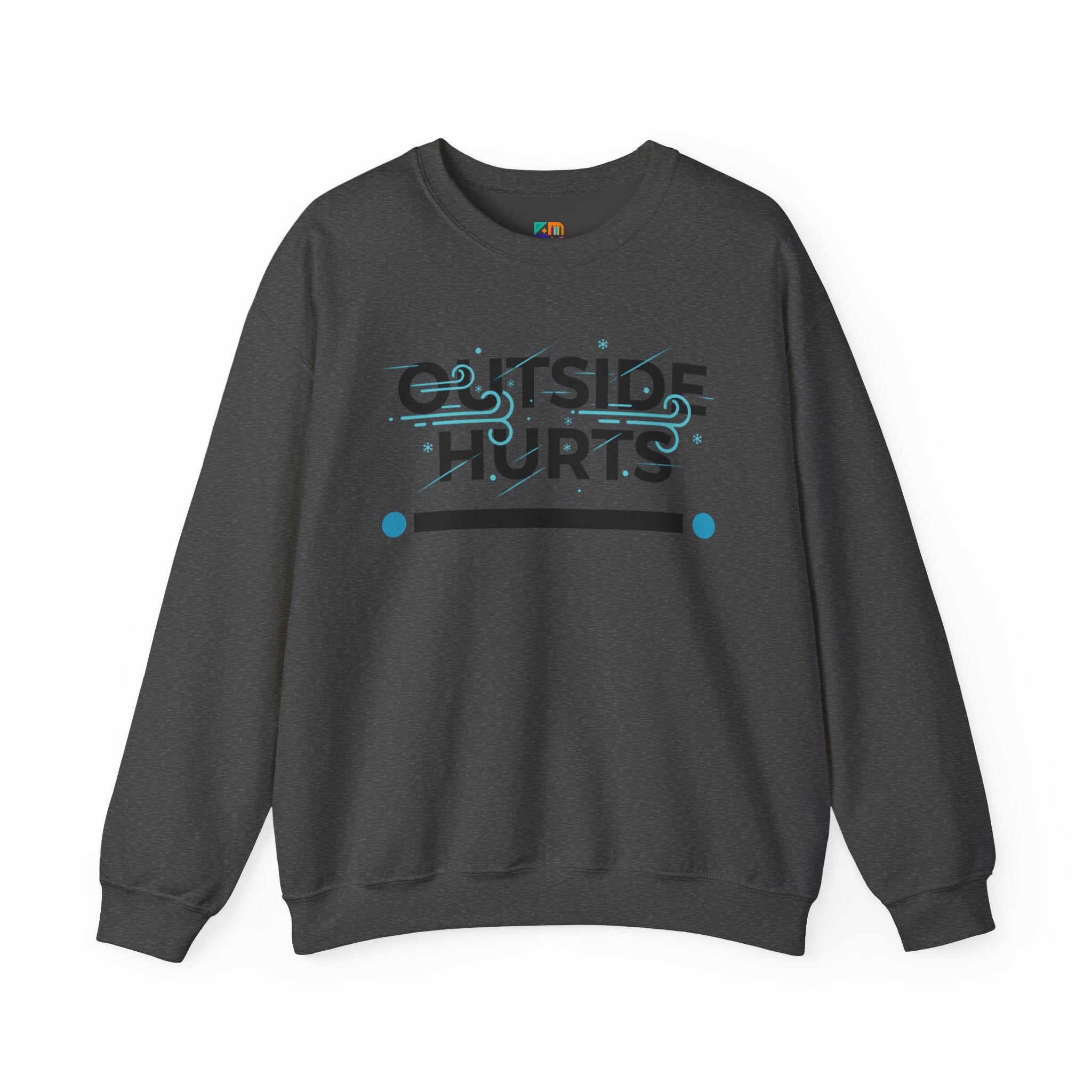 OUTSIDE HURTS Sweatshirt | Winter meme, Cold humor minimalist crewneck