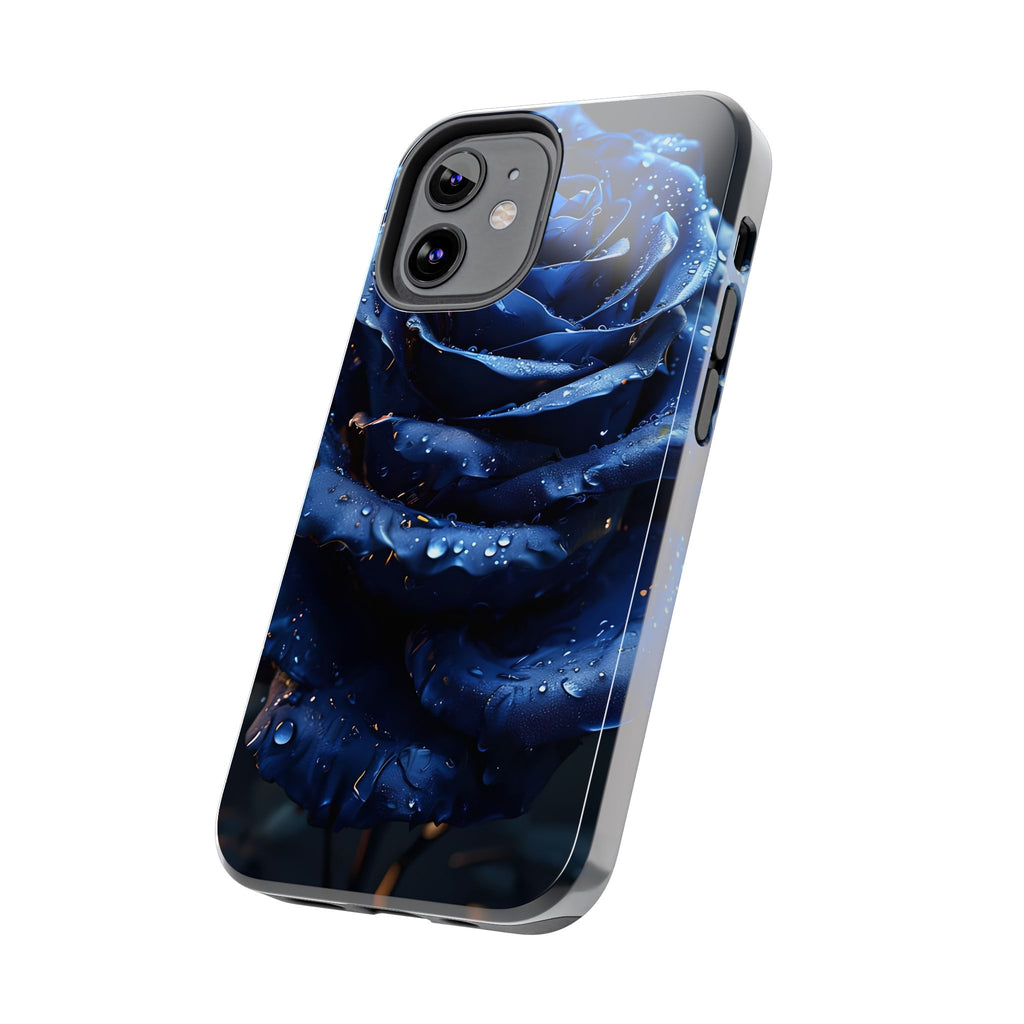 iPhone 17 Pro Max Tough Phone Case - Elegant Blue Rossy Design