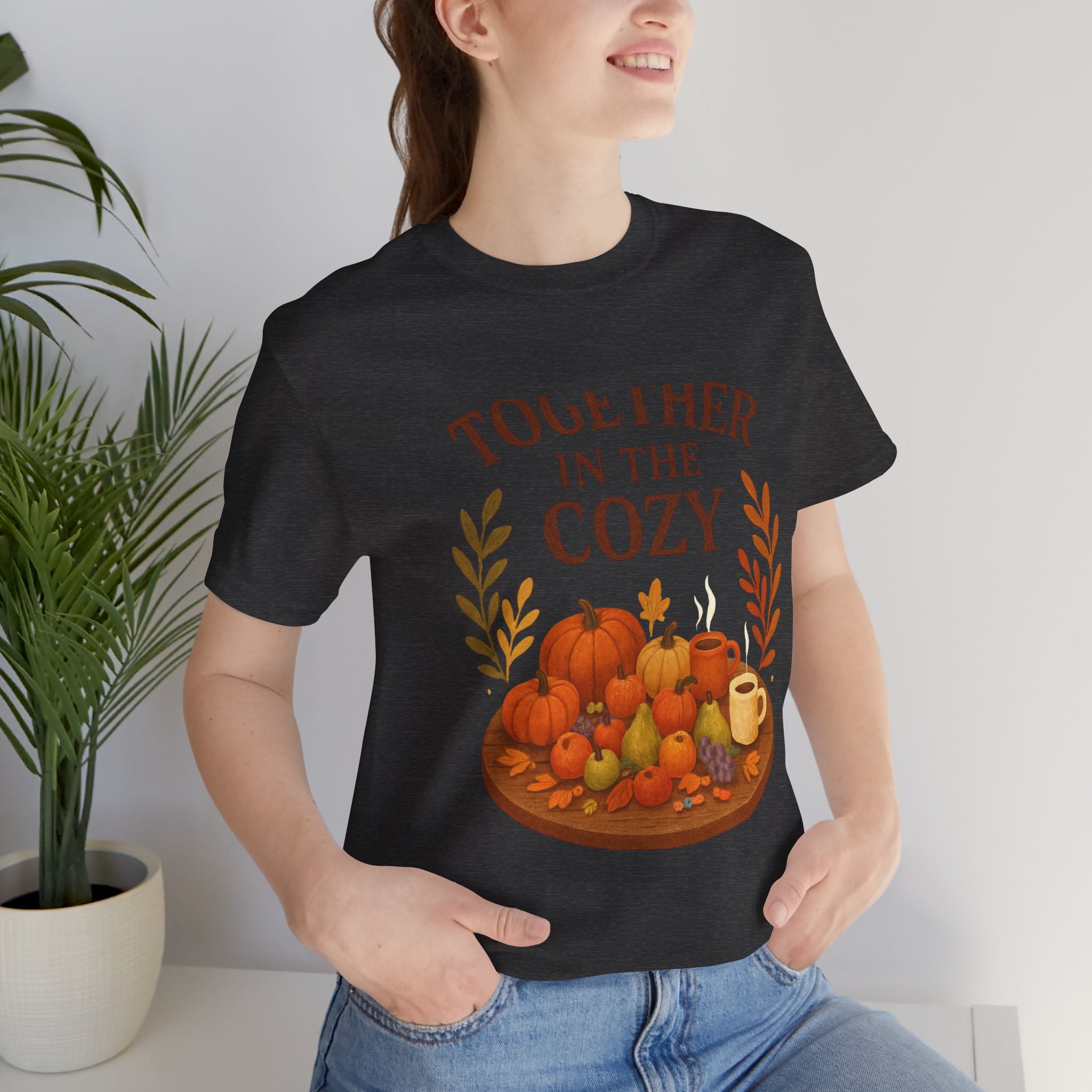 Cozy Together Fall Tee — "Together in the Cozy" Pumpkin Autumn Shirt