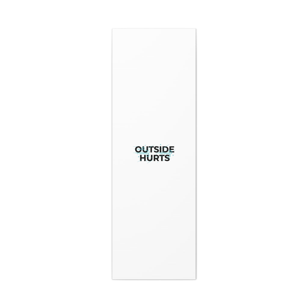 OUTSIDE HURTS Canvas Wall Art | Wind-Chill Minimalism, winter meme