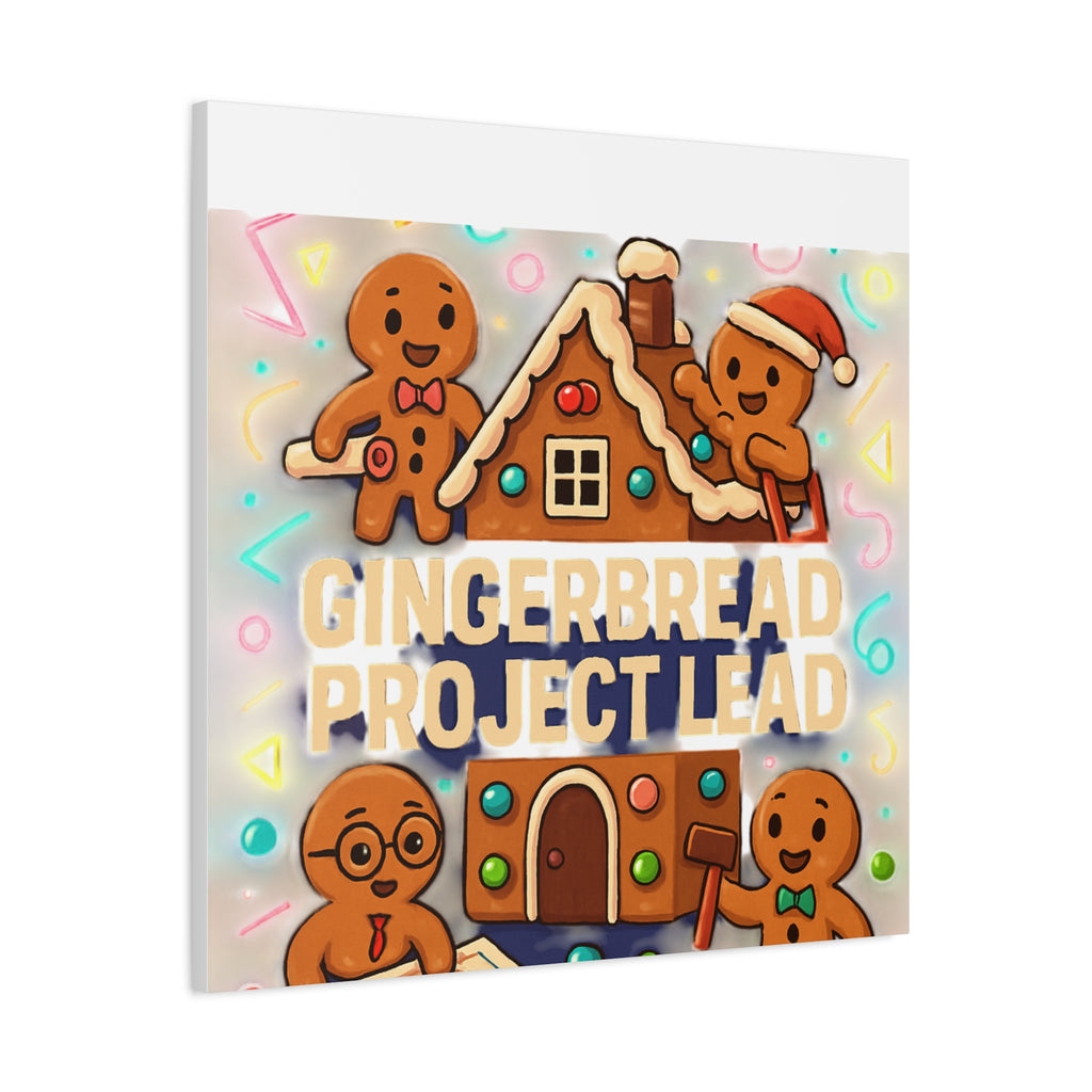 Gingerbread Project Lead Canvas Art — Holiday Kitchen Wall Decor