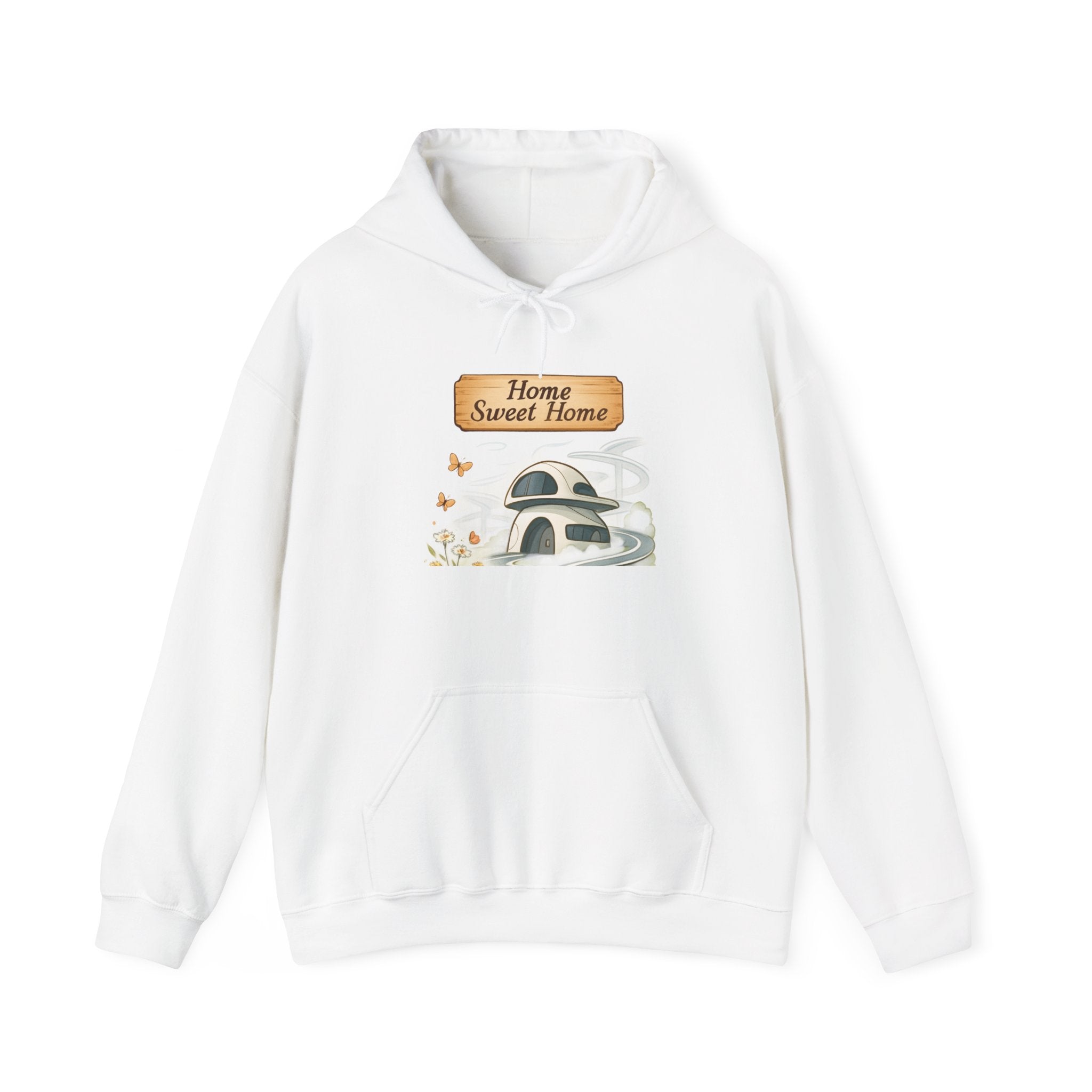 Hoodie - 'Home Sweet Home' Cozy Cottage Hoodie, Rustic Floral House Sweatshirt