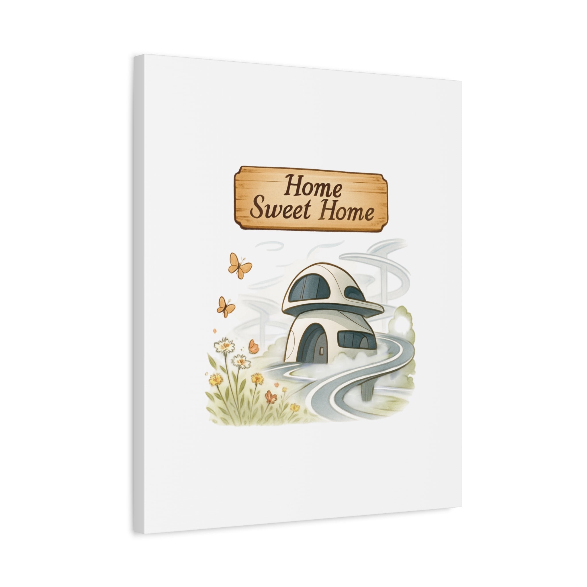 Home Sweet Home Canvas Wall Art — Cozy Cottage Matte Stretched Canvas