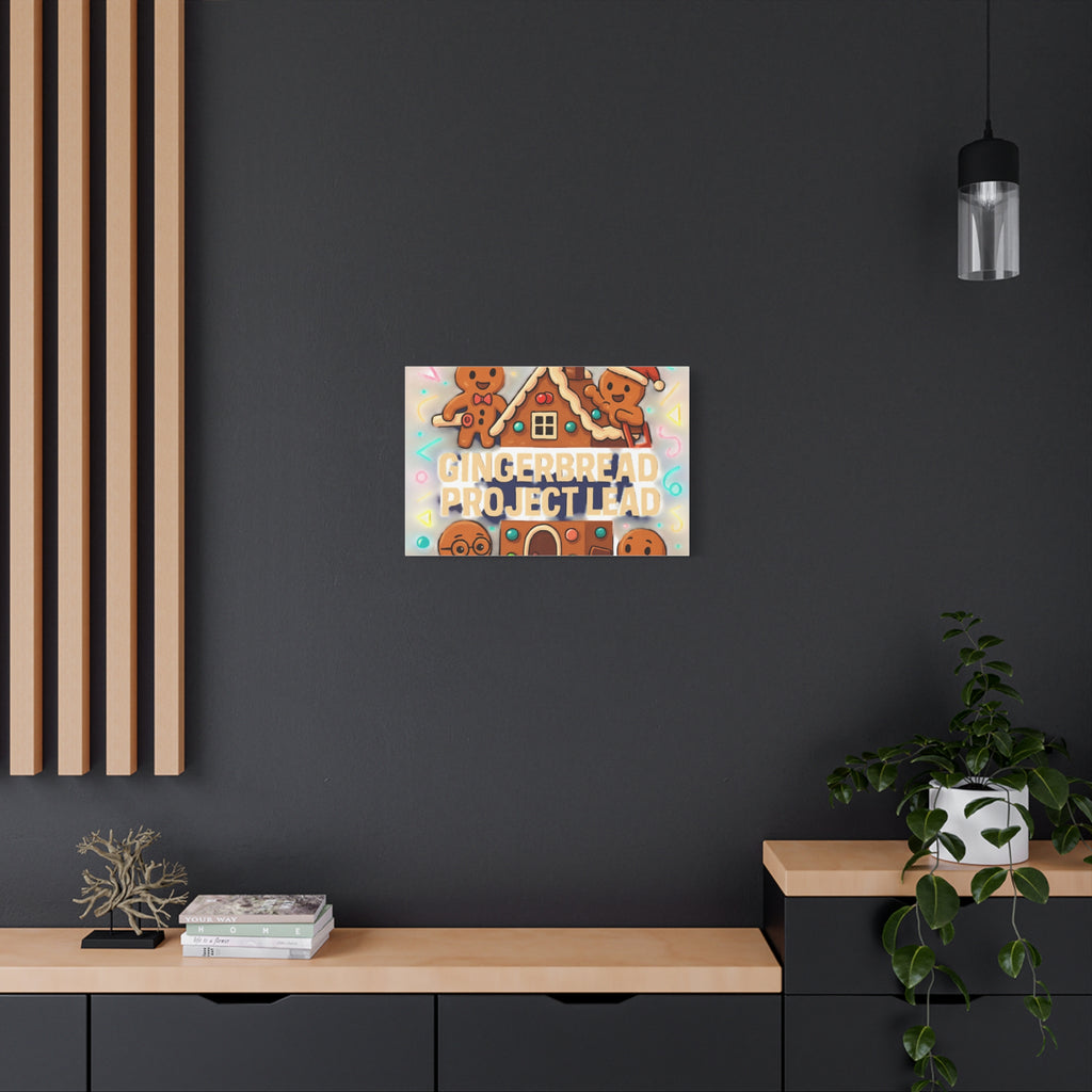 Gingerbread Project Lead Canvas Art — Holiday Kitchen Wall Decor
