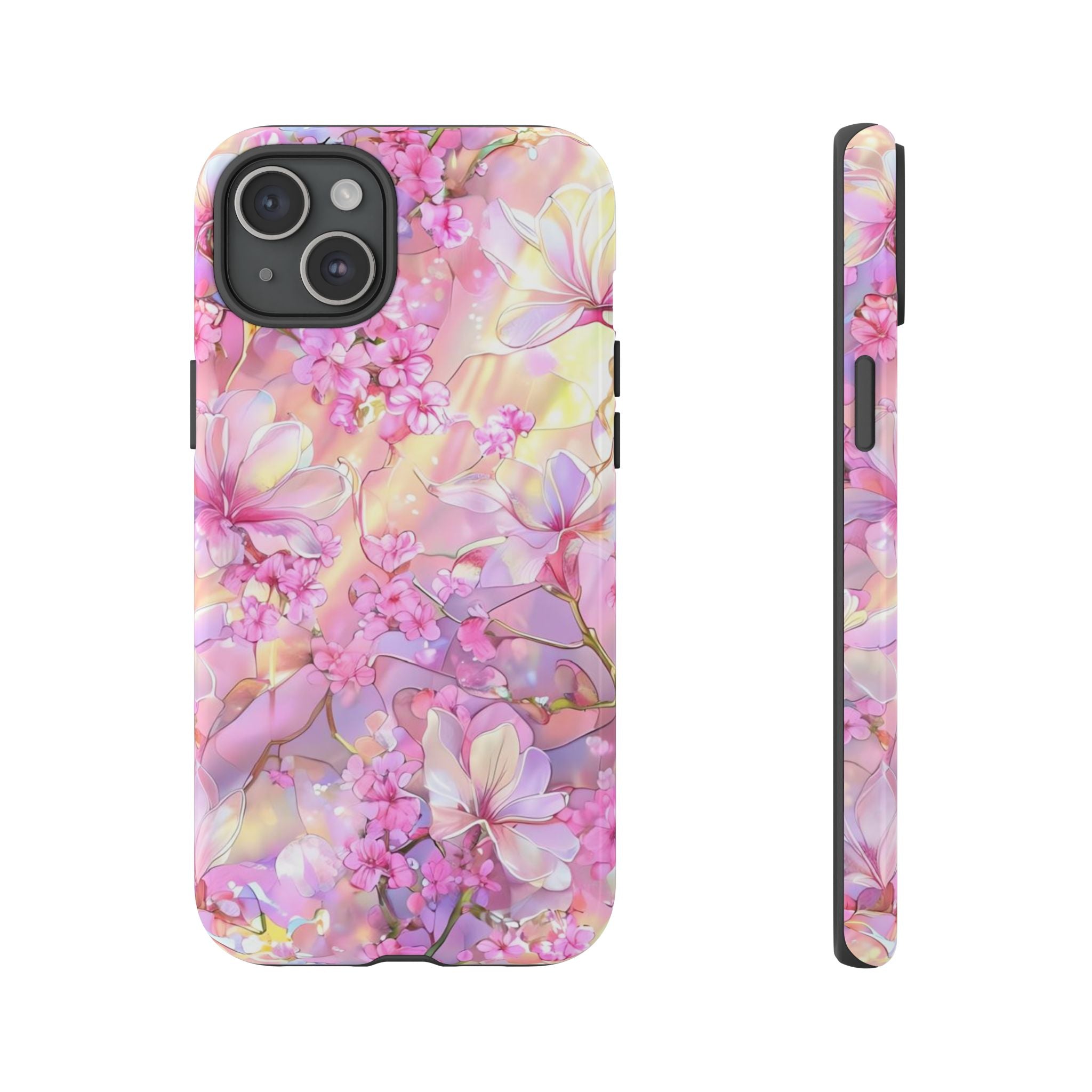 Floral Elegance Tough Phone Case – Dual-Layer Protection for iPhone 17/16/15 & Samsung | Glossy or Matte Finish | Morphesa