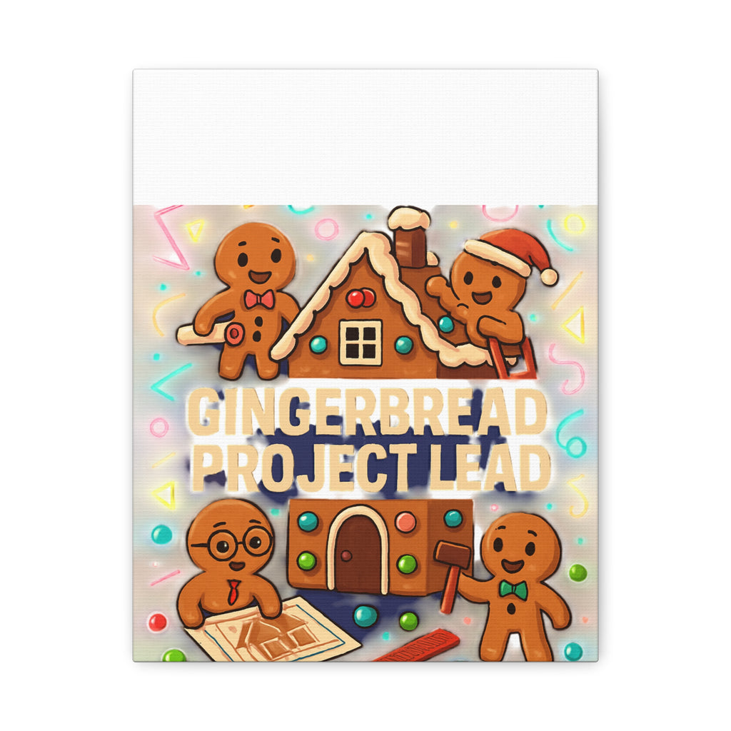 Gingerbread Project Lead Canvas Art — Holiday Kitchen Wall Decor