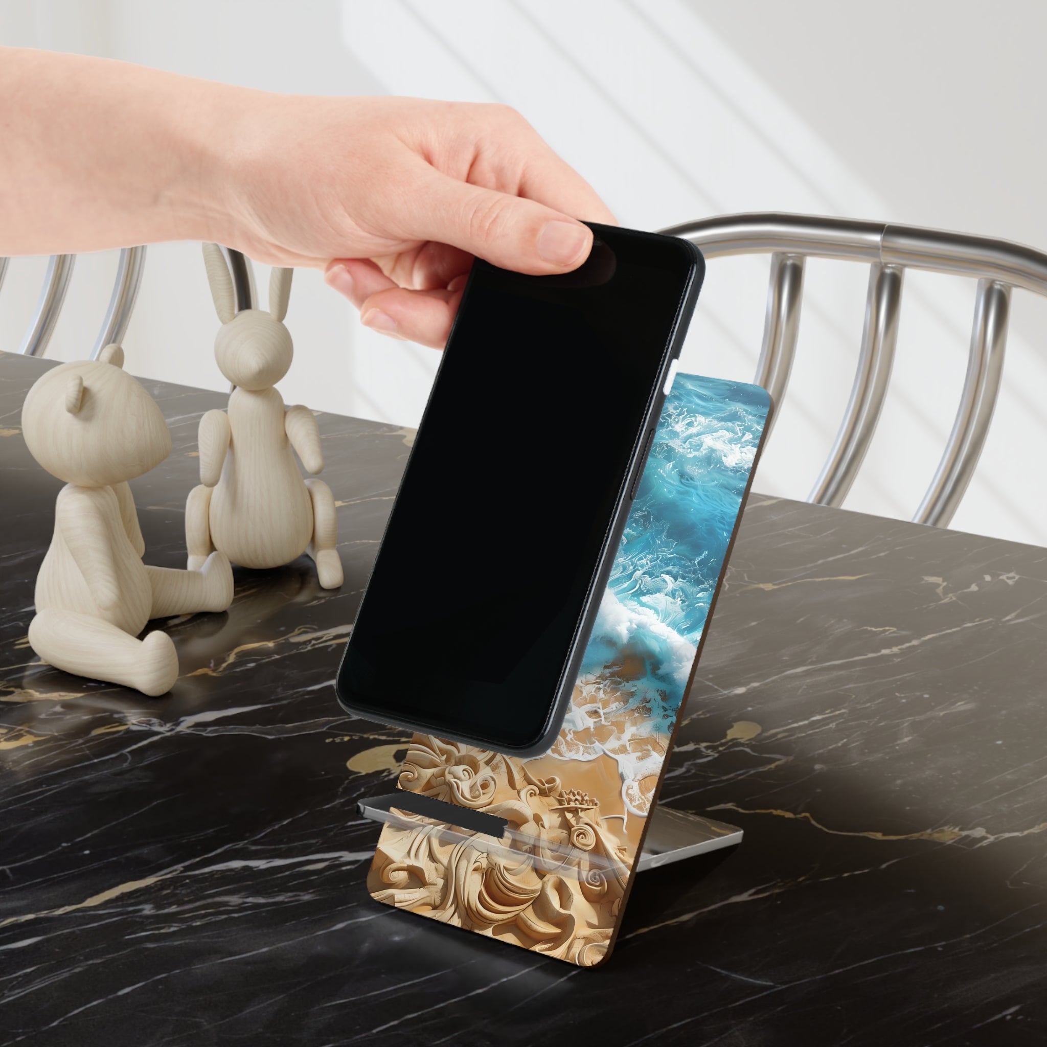 Mobile Display Stand for Smartphones, Coastal Phone Holder, Ocean-Inspired Phone Rest, Seaside Decor, Gifts for Beach Lovers, Desk [...]