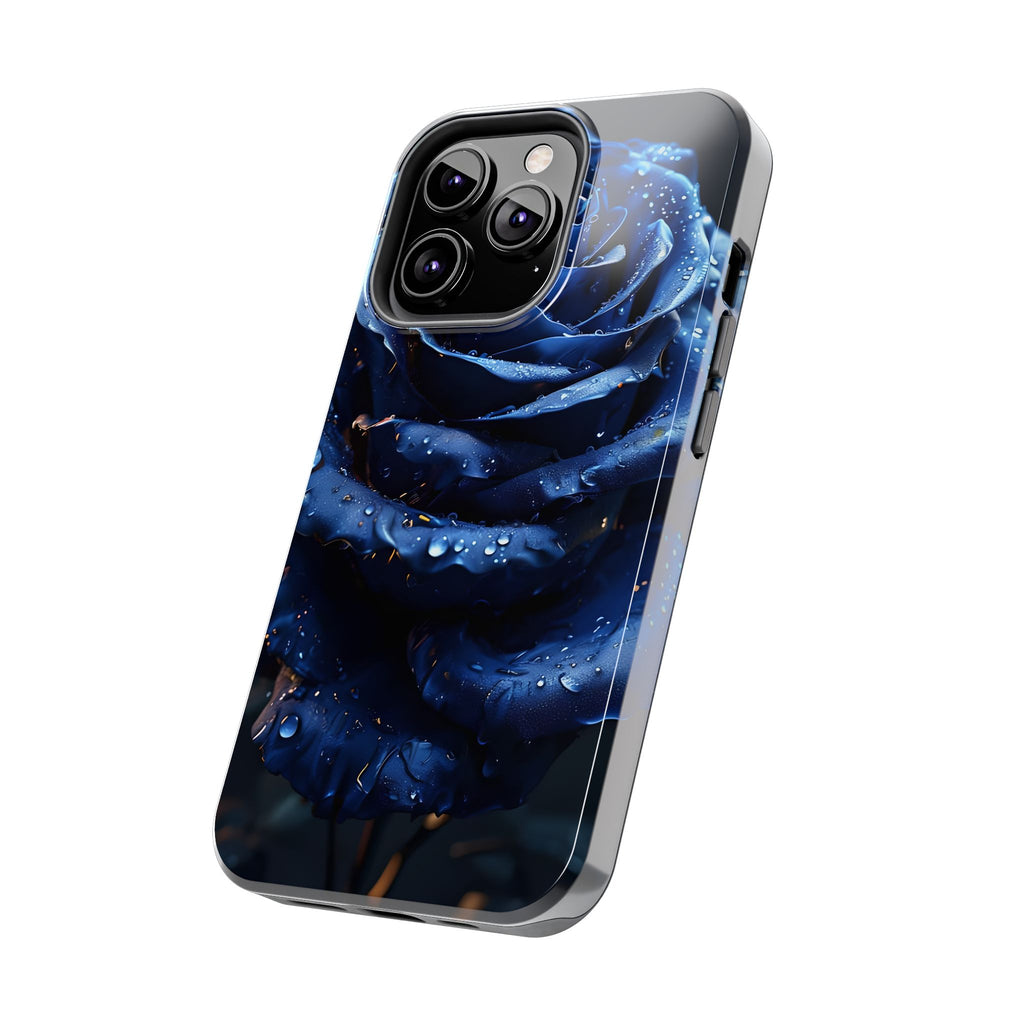 iPhone 17 Pro Max Tough Phone Case - Elegant Blue Rossy Design
