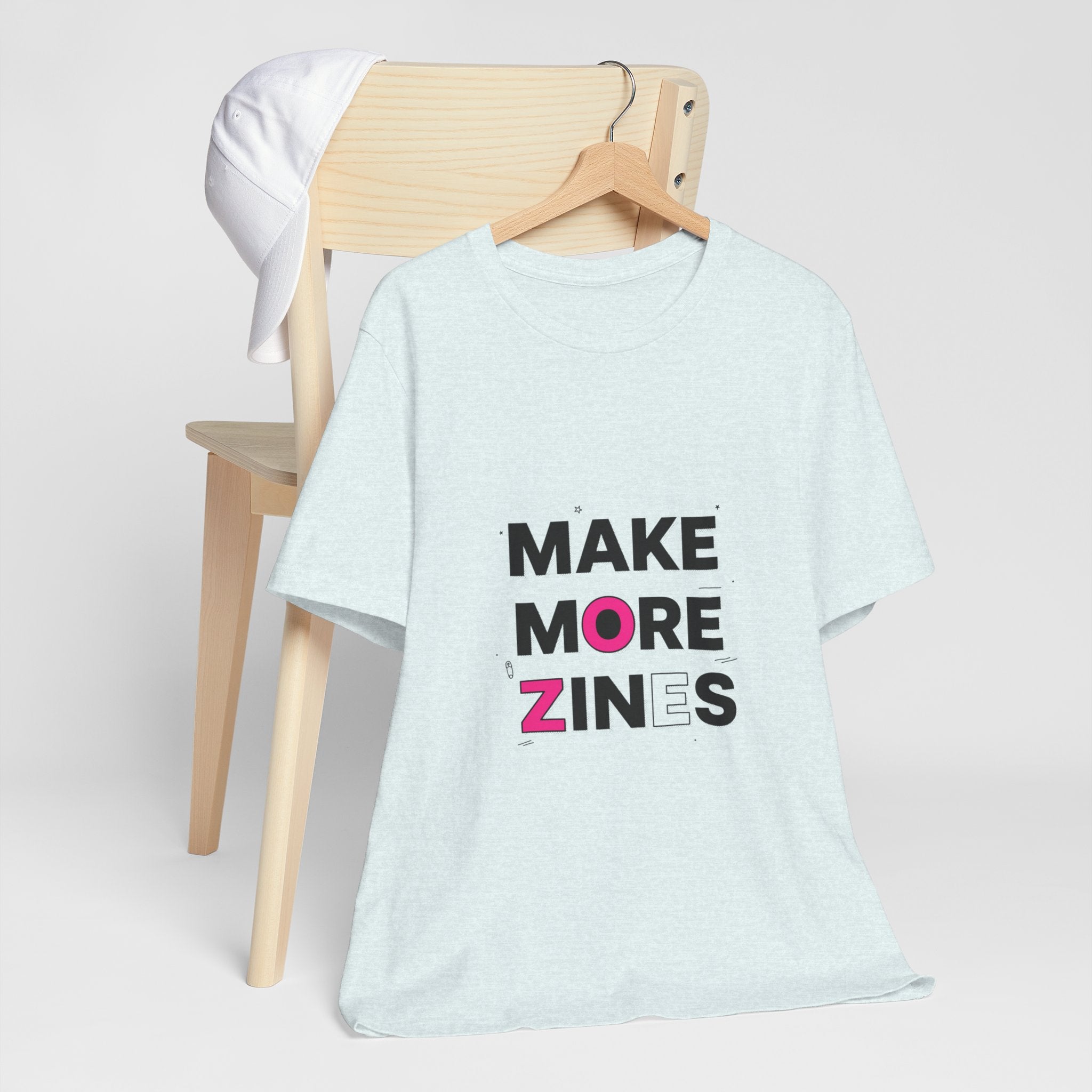 MAKE MORE ZINES Tee | ransom collage shirt, zine style cutout letters