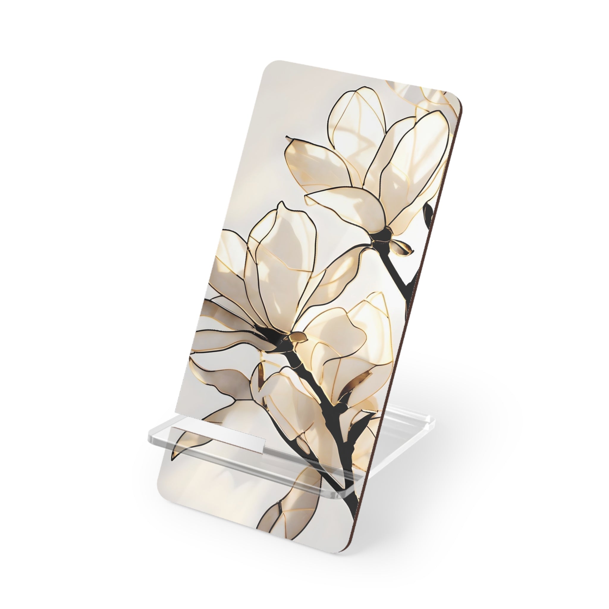 Stylish Floral Smartphone Stand, Elegant Phone Holder for Home and Office, Perfect Gift for Tech Lovers, Mother's Day, Birthday, Desk Decor