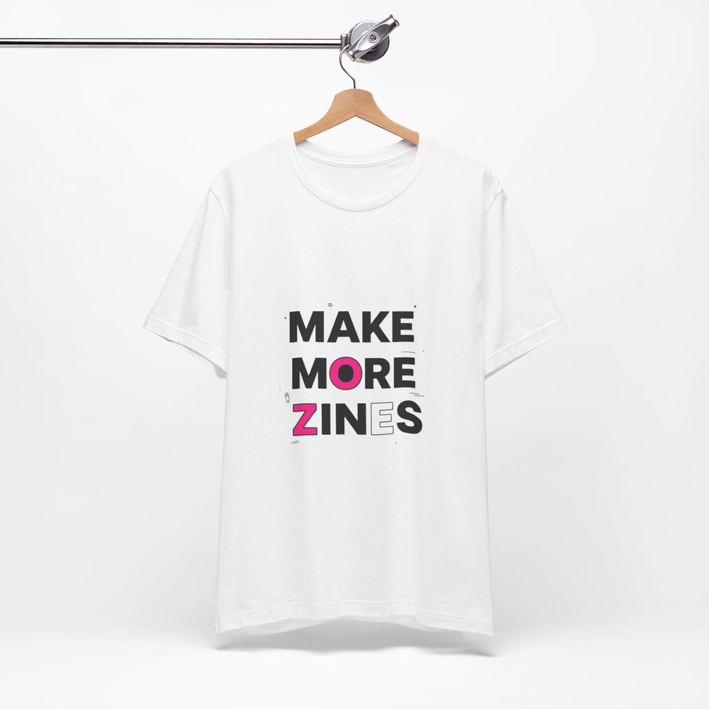 MAKE MORE ZINES Tee | ransom collage shirt, zine style cutout letters