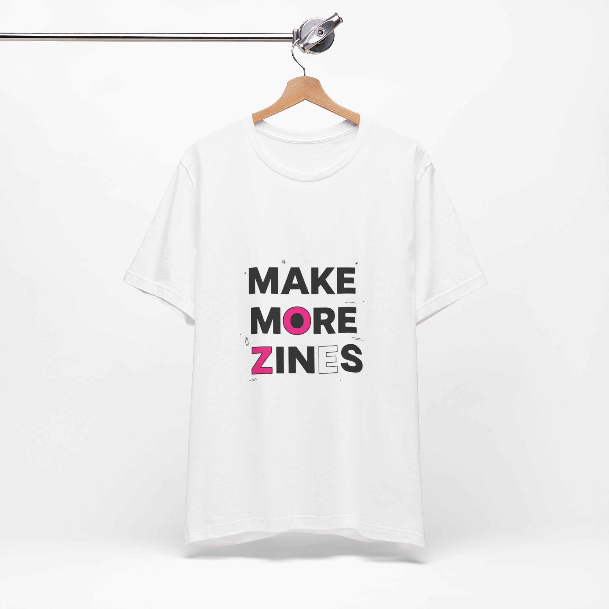 MAKE MORE ZINES Tee | ransom collage shirt, zine style cutout letters
