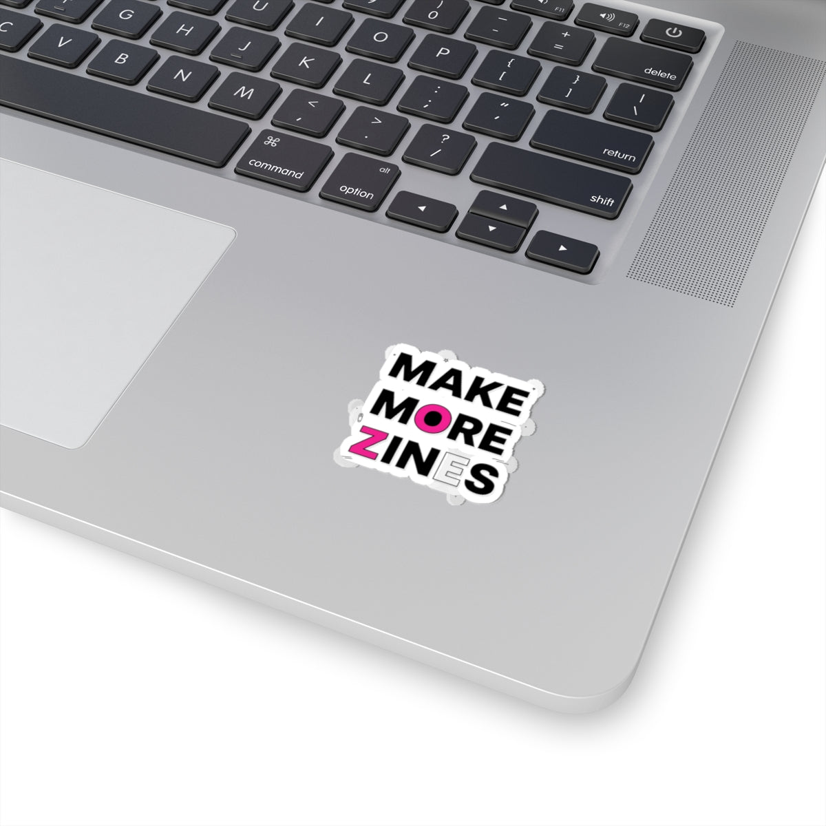 MAKE MORE ZINES Sticker | ransom collage, cutout letters