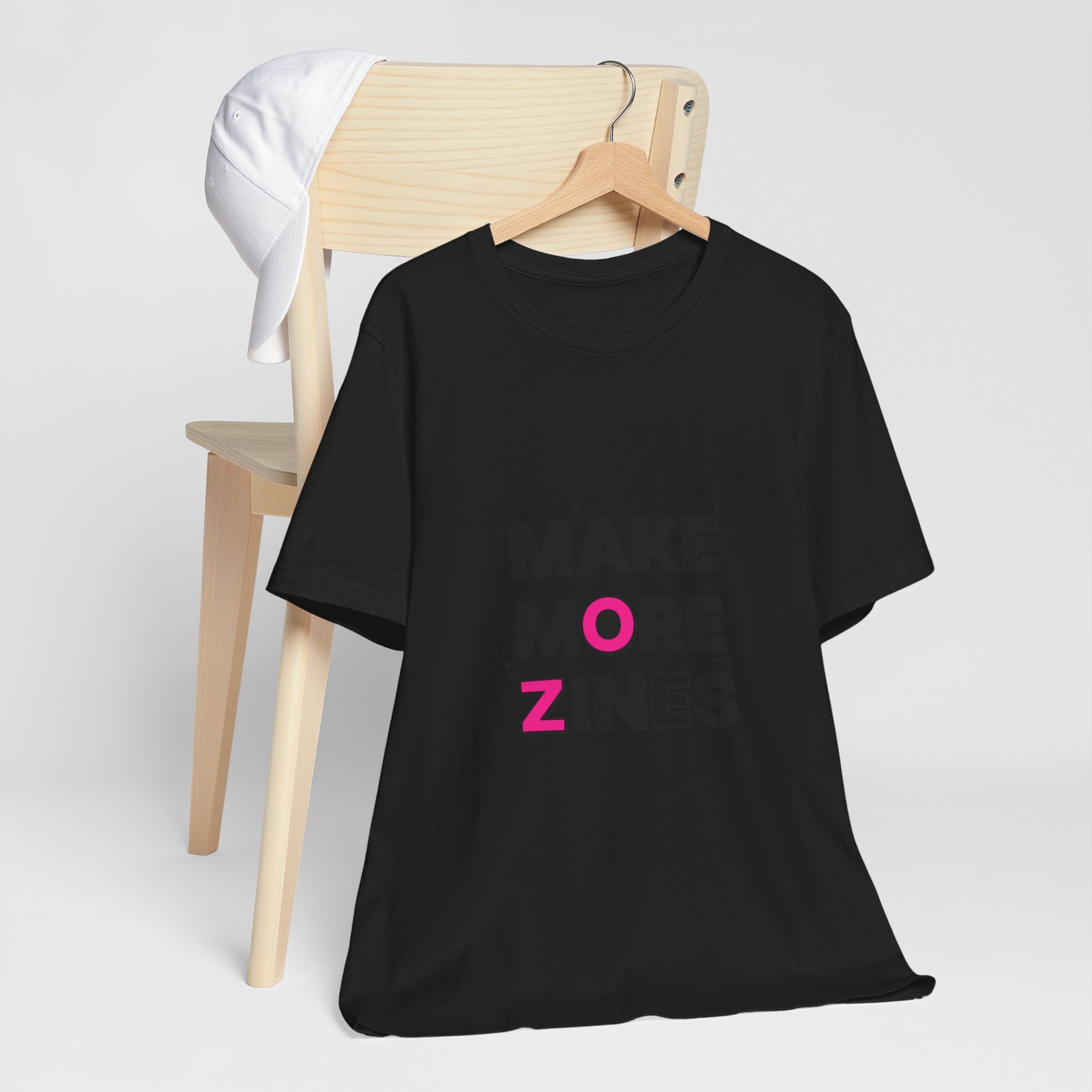 MAKE MORE ZINES Tee | ransom collage shirt, zine style cutout letters