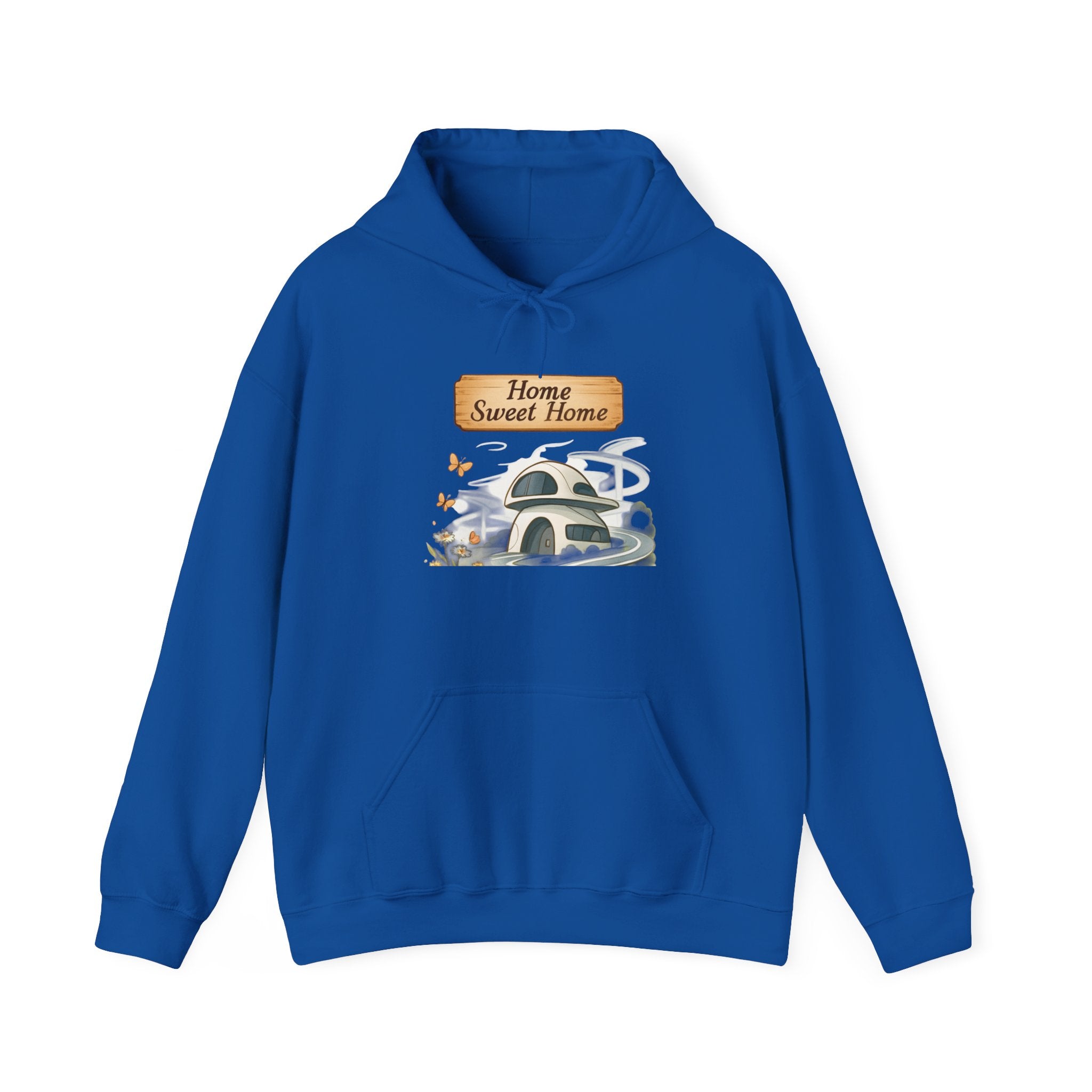 Hoodie - 'Home Sweet Home' Cozy Cottage Hoodie, Rustic Floral House Sweatshirt
