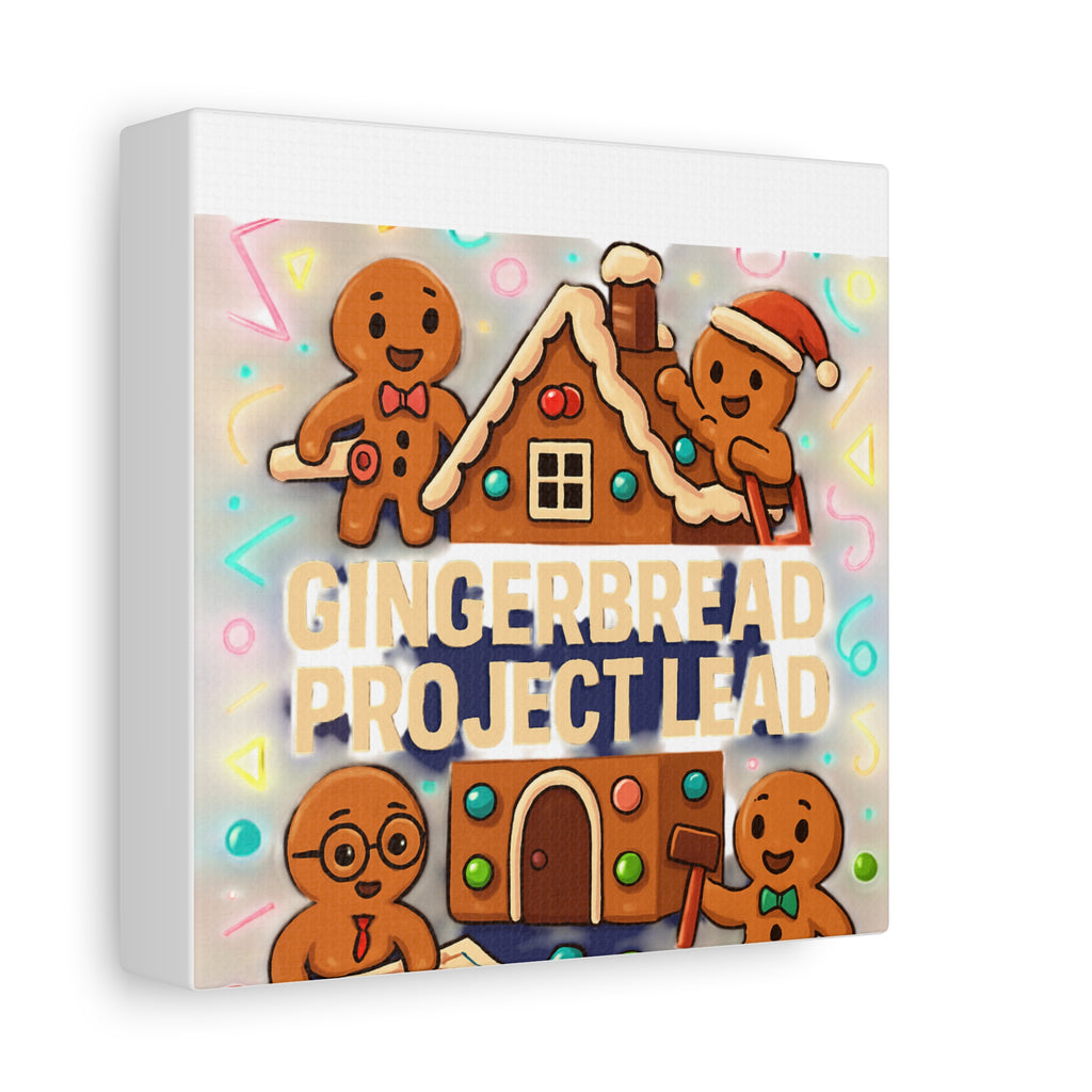 Gingerbread Project Lead Canvas Art — Holiday Kitchen Wall Decor