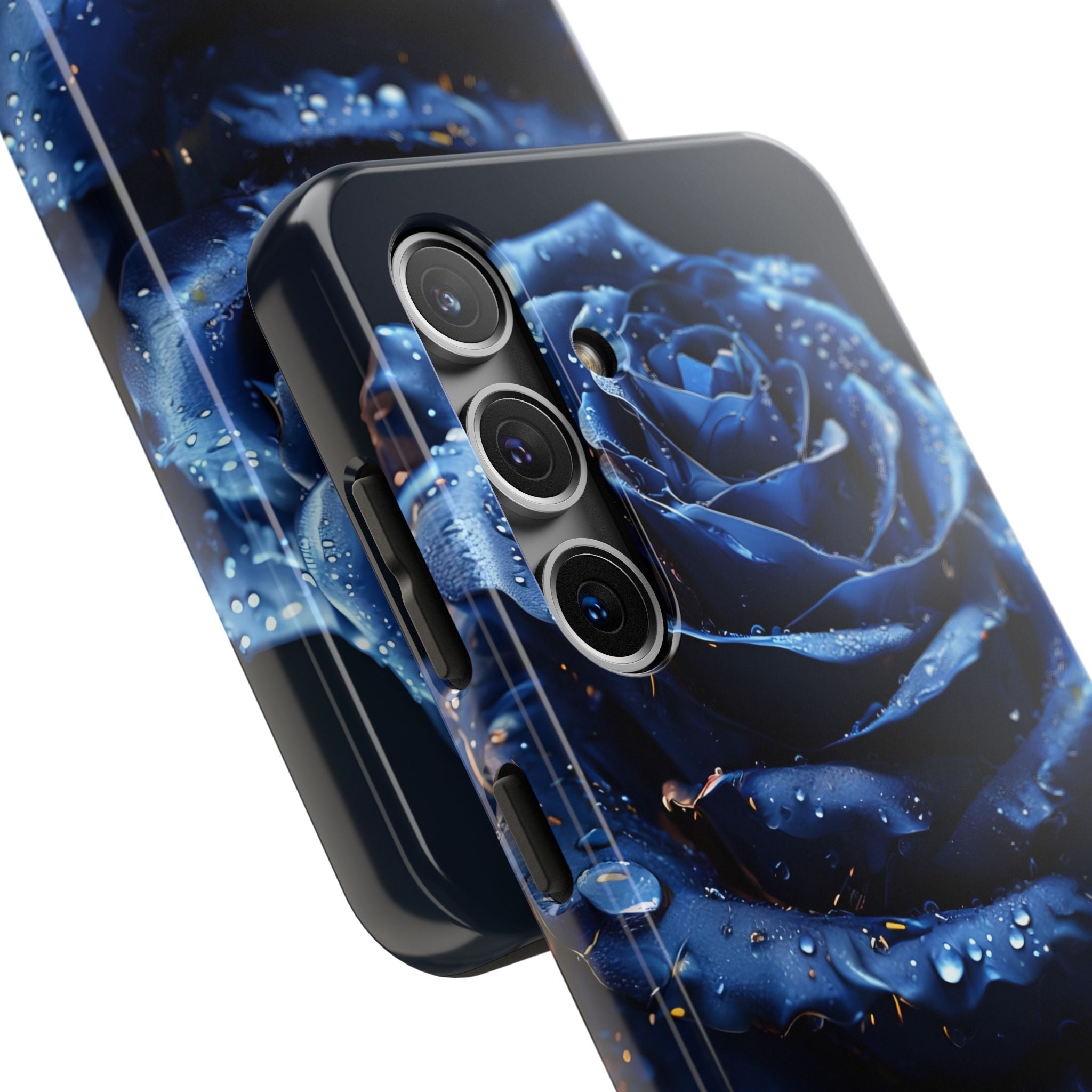 iPhone 17 Pro Max Tough Phone Case - Elegant Blue Rossy Design