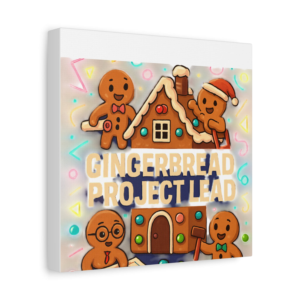 Gingerbread Project Lead Canvas Art — Holiday Kitchen Wall Decor