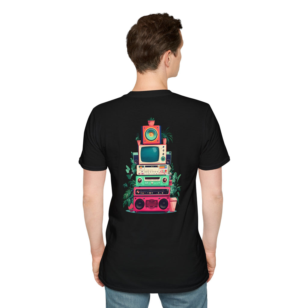 Retro Beach Vibes Unisex Softstyle T-Shirt, Casual Summer Tee, Vintage Style Shirt, Music Lover Gift, Relaxed Fit Apparel