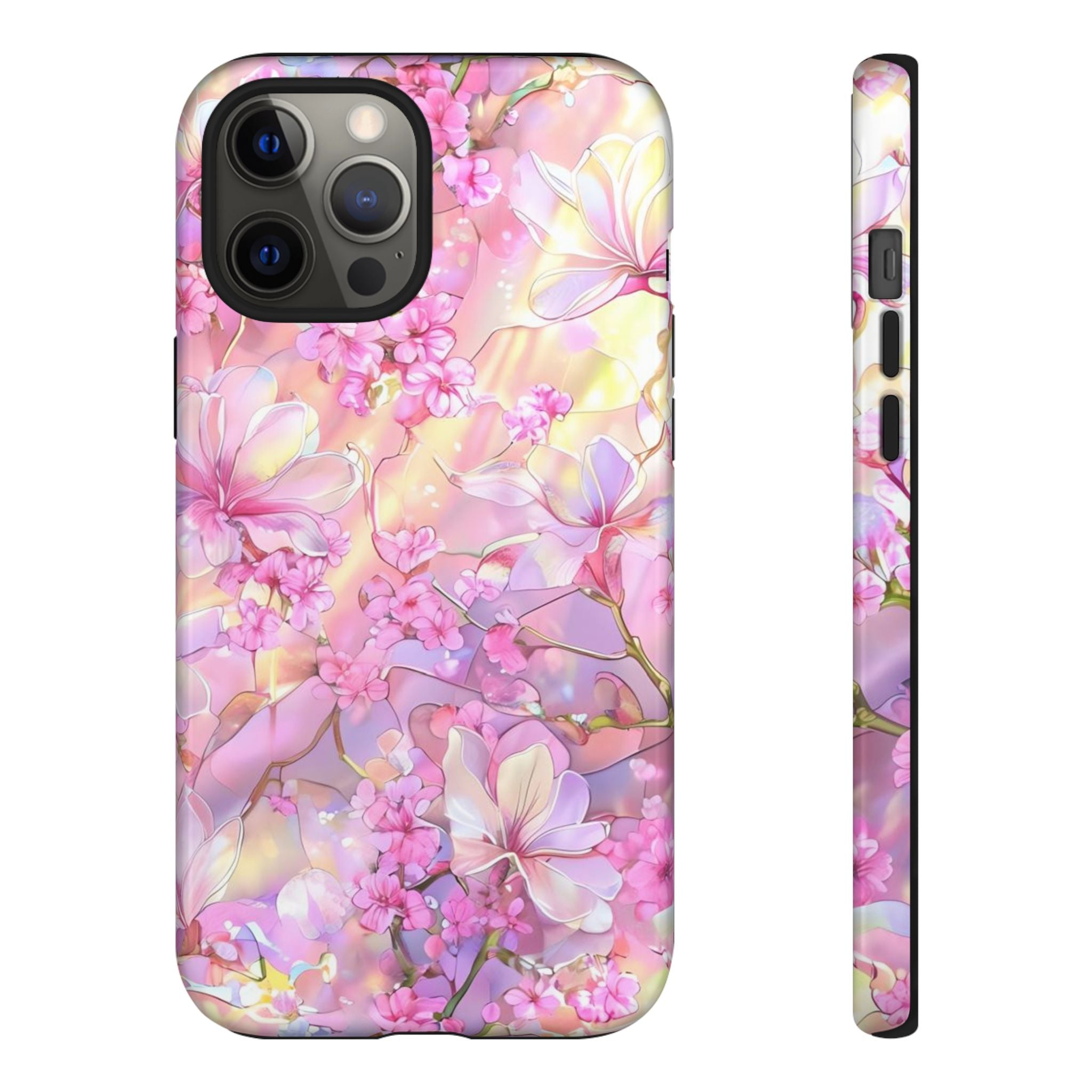 Floral Elegance Tough Phone Case – Dual-Layer Protection for iPhone 17/16/15 & Samsung | Glossy or Matte Finish | Morphesa