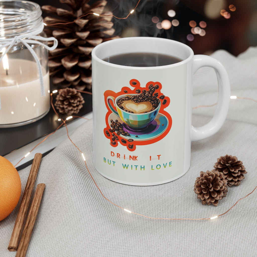 Colorful Ceramic Coffee Mug - "Don't Forget to Love" - Perfect Gift for Friends & Family