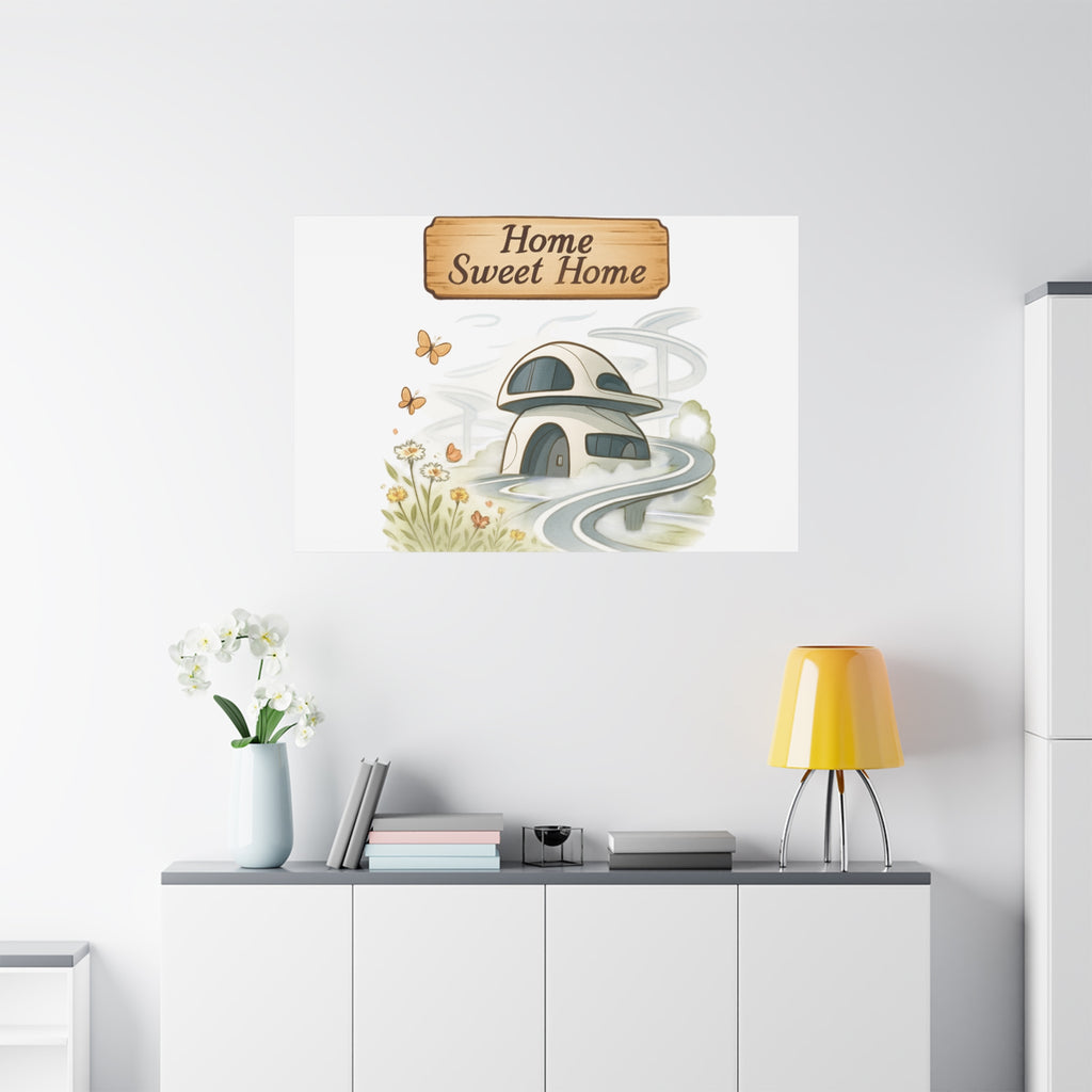 Home Sweet Home Canvas Wall Art — Cozy Cottage Matte Stretched Canvas