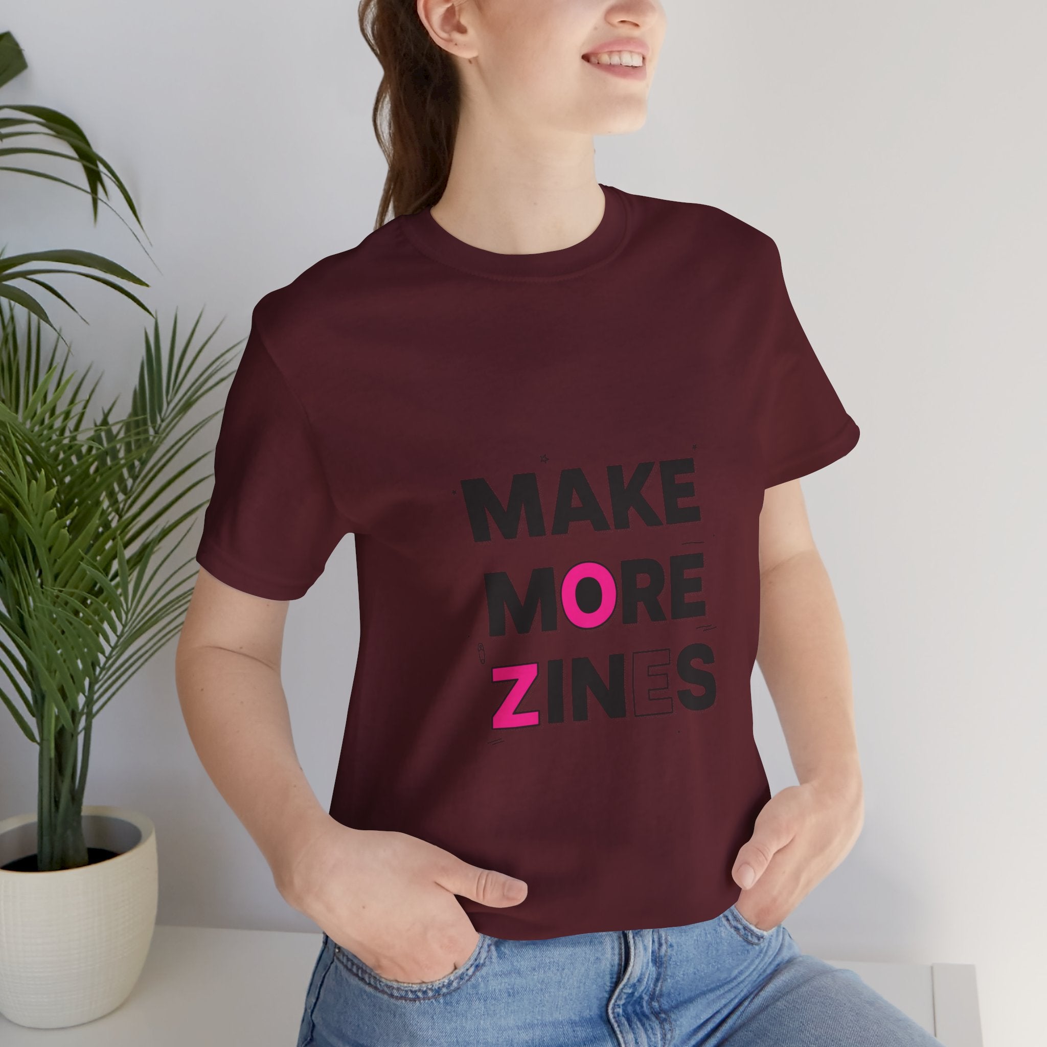 MAKE MORE ZINES Tee | ransom collage shirt, zine style cutout letters