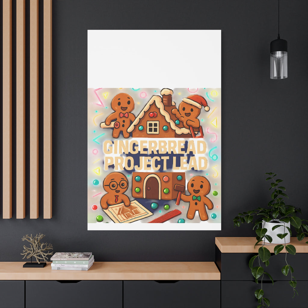 Gingerbread Project Lead Canvas Art — Holiday Kitchen Wall Decor